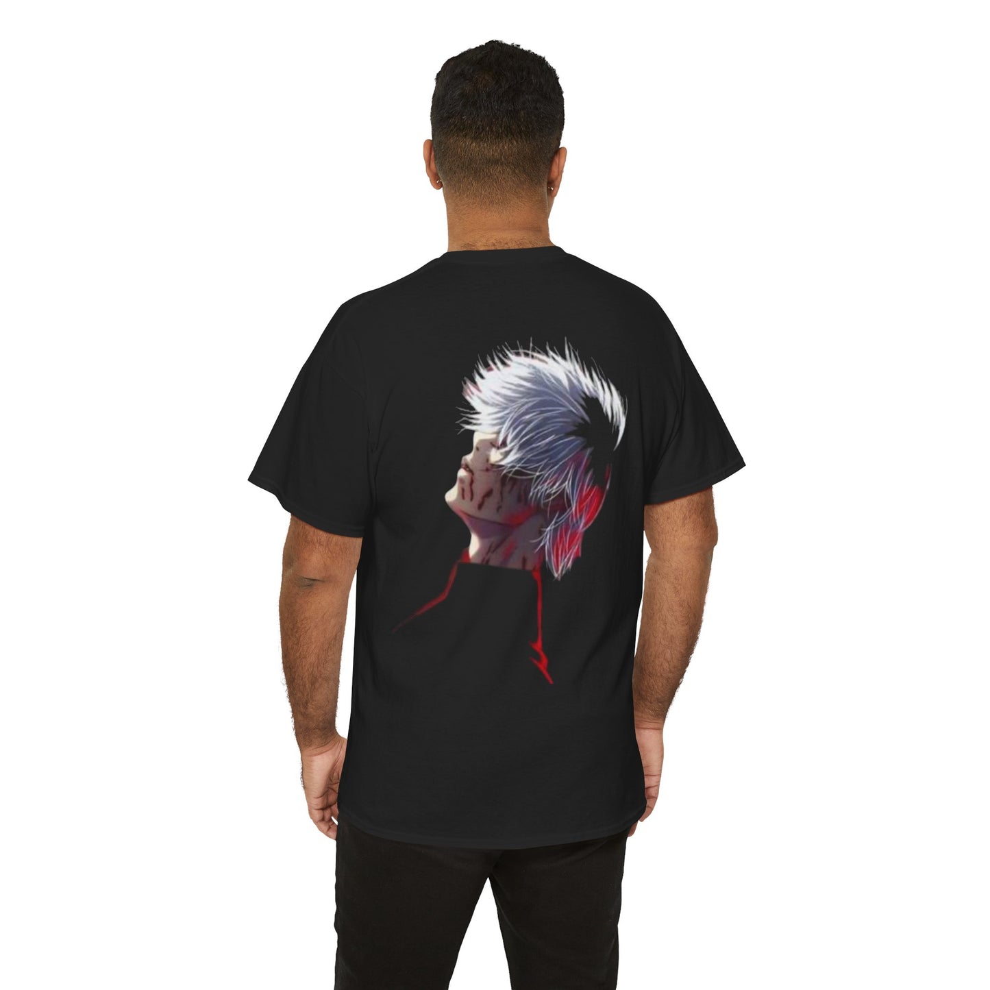 Anime Tokyo Ghoul Ken Kaneki T-Shirt — White Hair Profile Graphic Tee