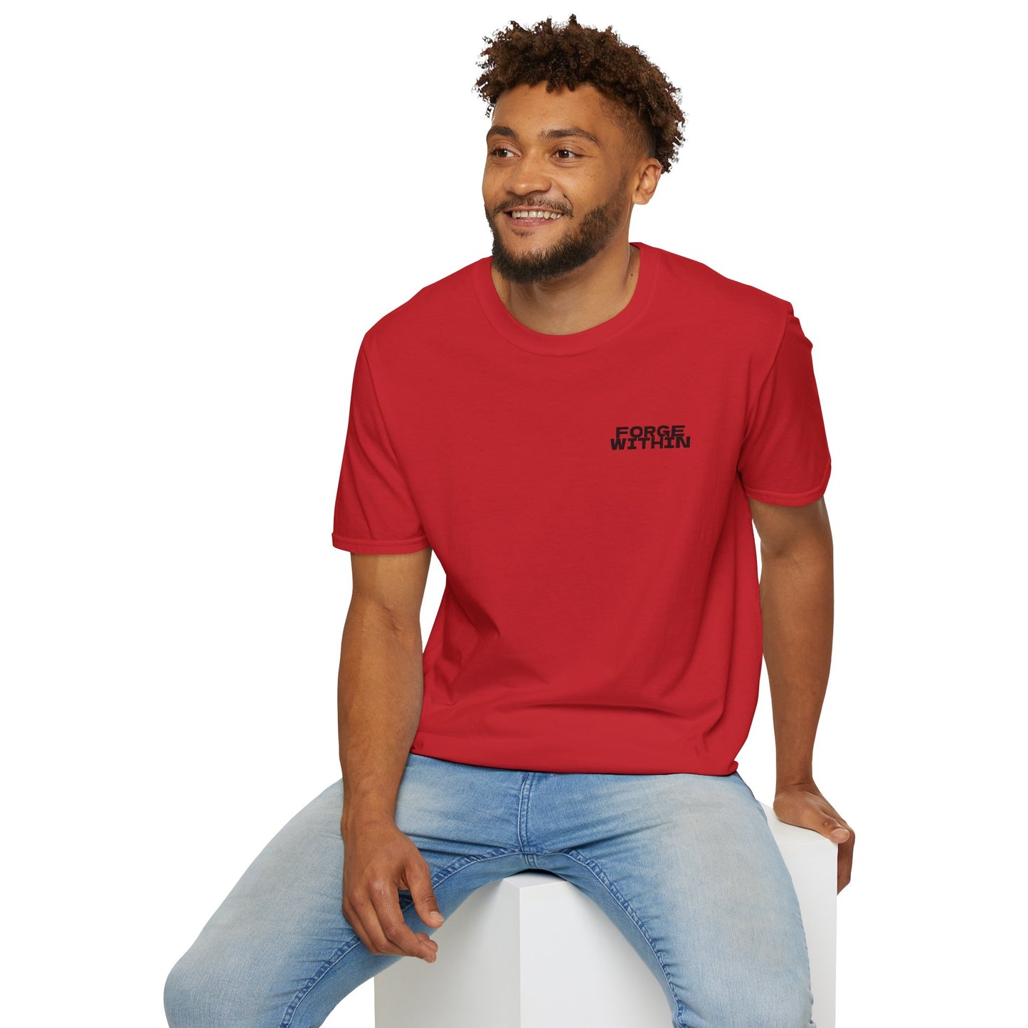 Motivational Graphic T-Shirt — 'Forge Within' Abstract Typography Tee