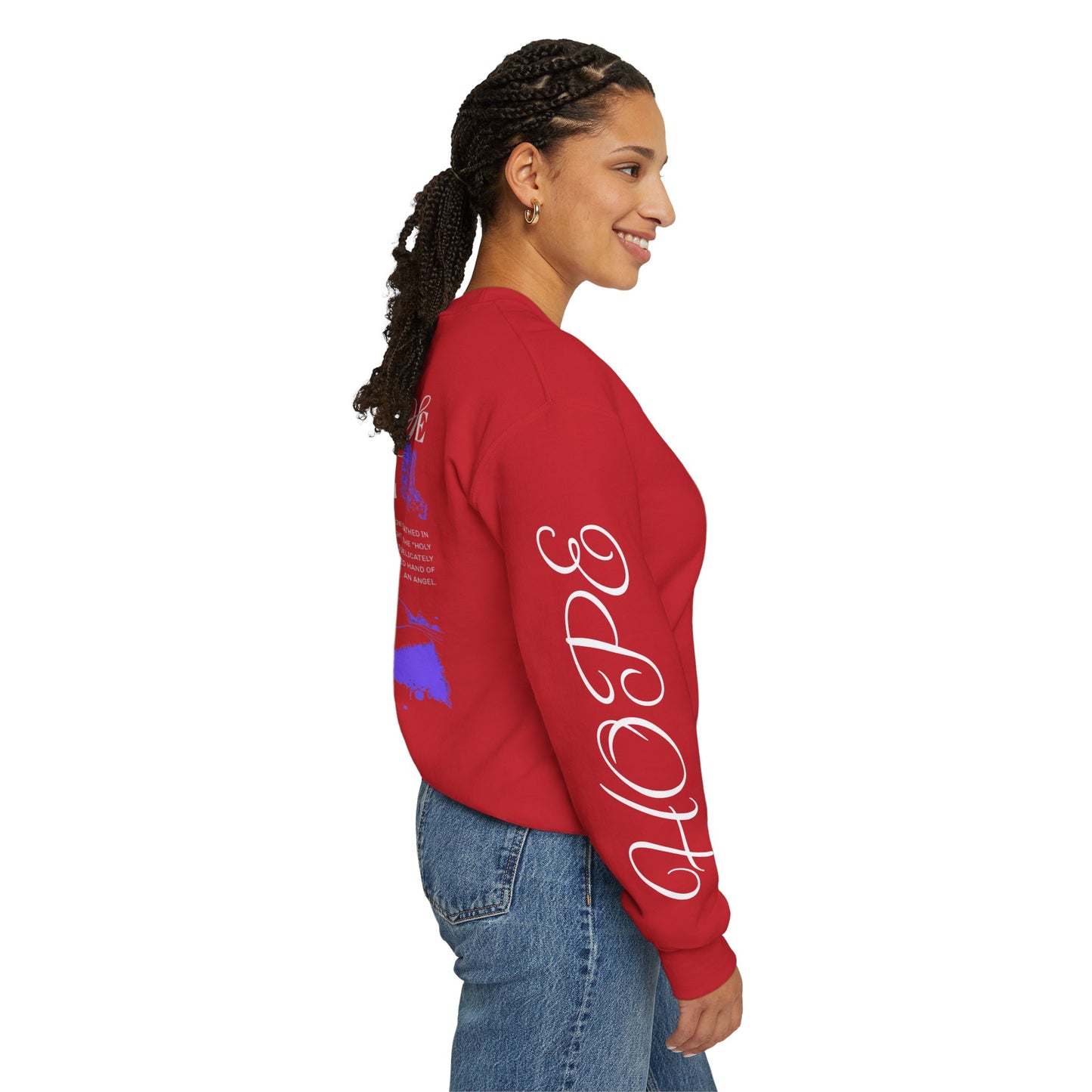 Crewneck Sweatshirt — "Never Lose Hope" Inspirational Graphic