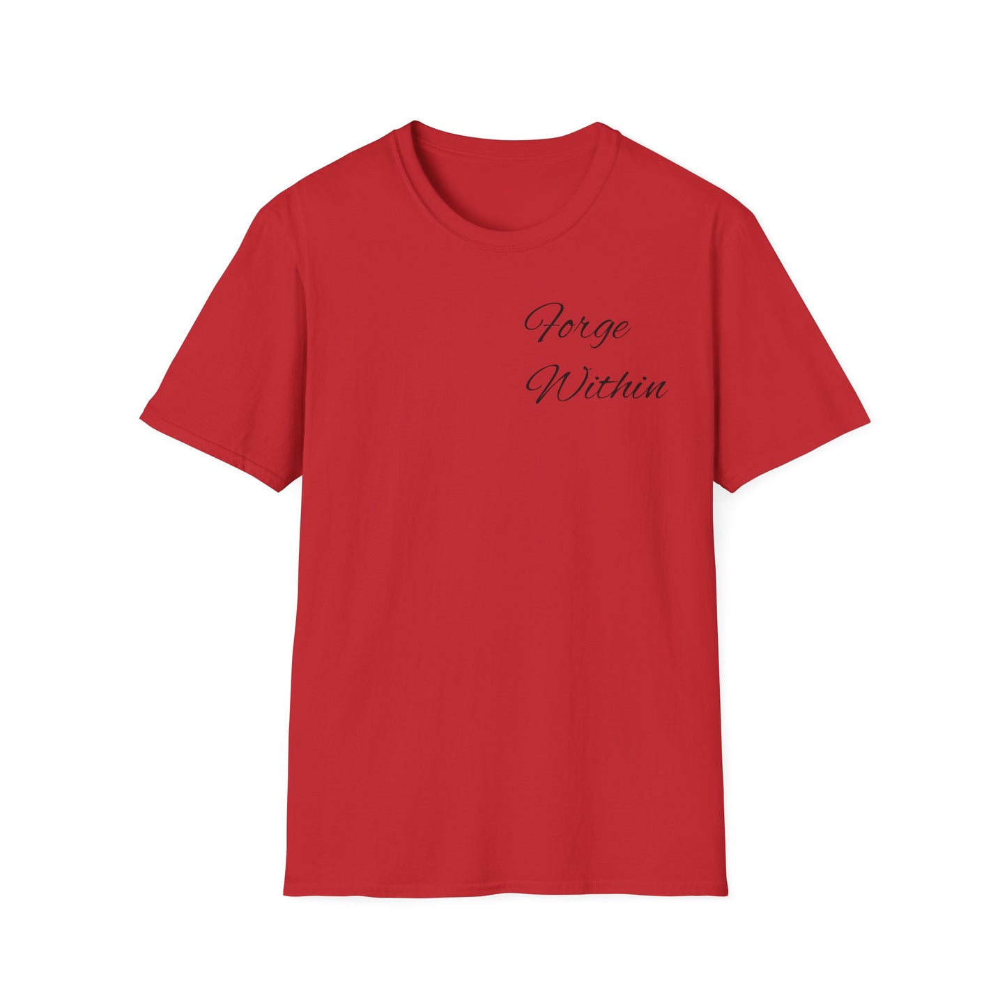 T-Shirt — "Never Alone" Graphic Tee with Forgive Within Script
