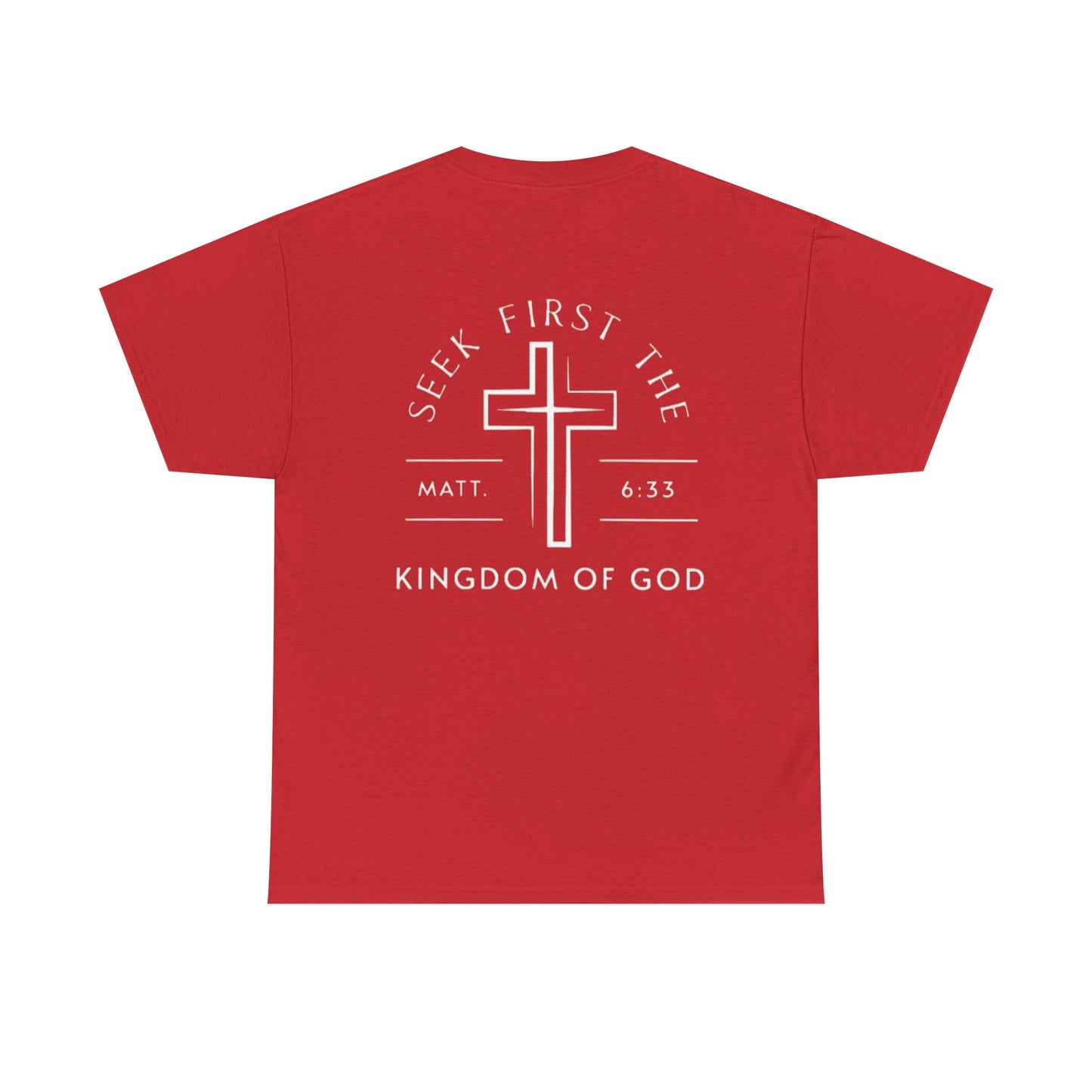 Christian Cross T‑Shirt — "God First" Faith Tee (Kingdom of God)