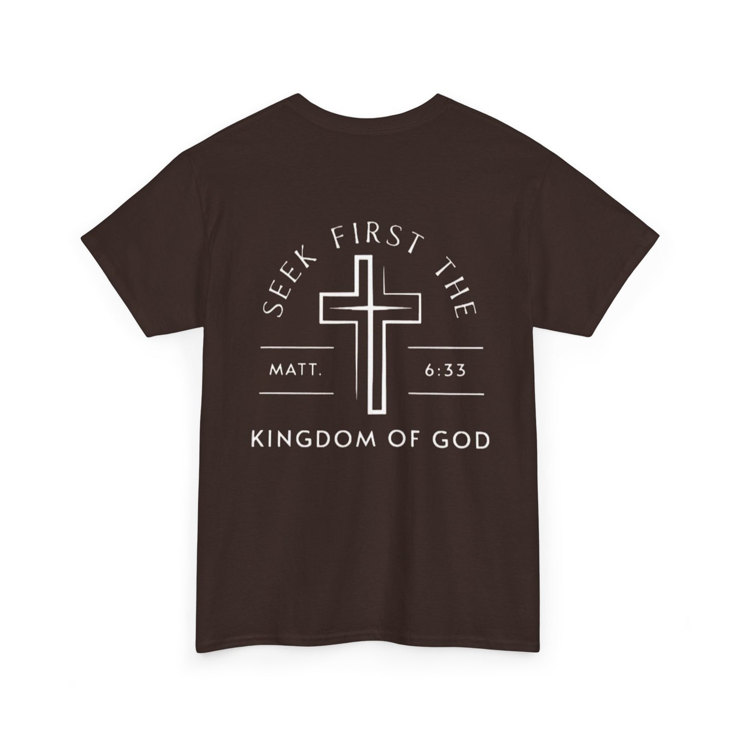 Christian Cross T‑Shirt — "God First" Faith Tee (Kingdom of God)