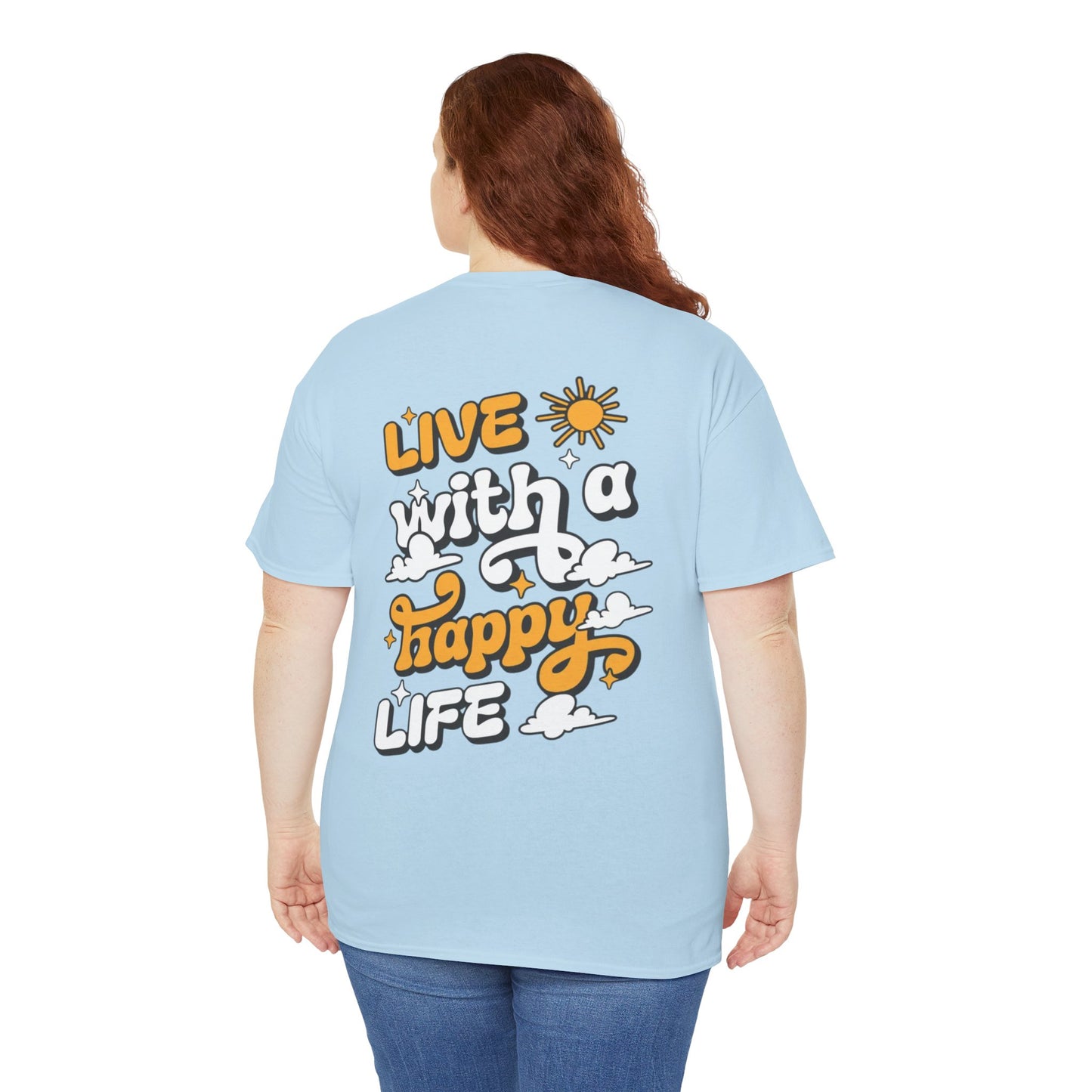 Forge Within - Live With a Happy Life T-Shirt — Positive Retro Graphic Tee