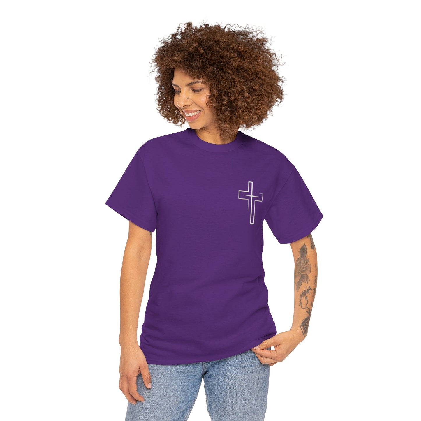 Christian Cross T‑Shirt — "God First" Faith Tee (Kingdom of God)