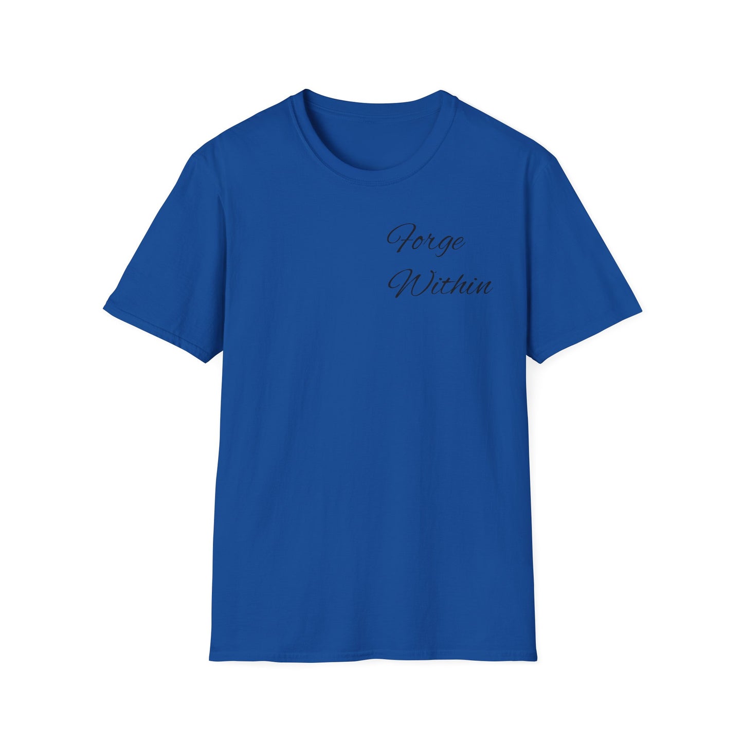 T-Shirt — "Never Alone" Graphic Tee with Forgive Within Script