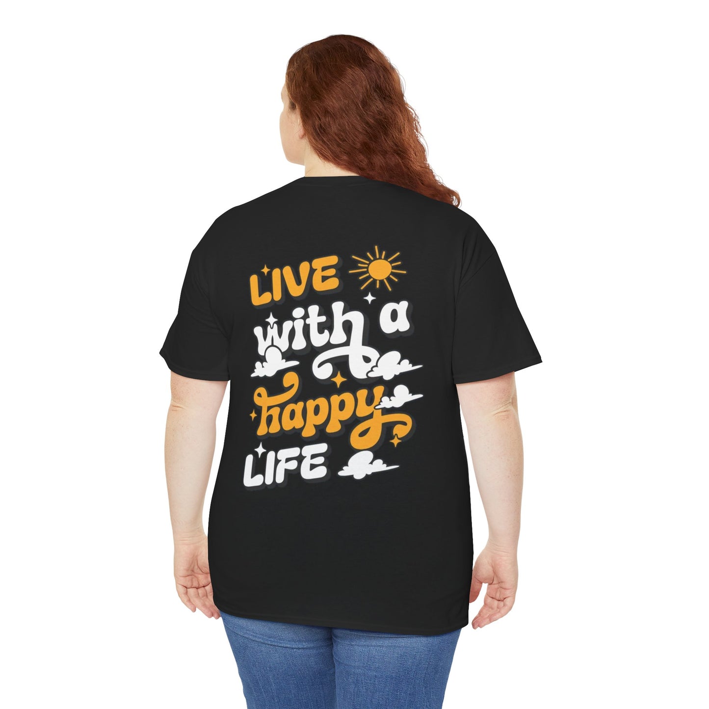 Forge Within - Live With a Happy Life T-Shirt — Positive Retro Graphic Tee