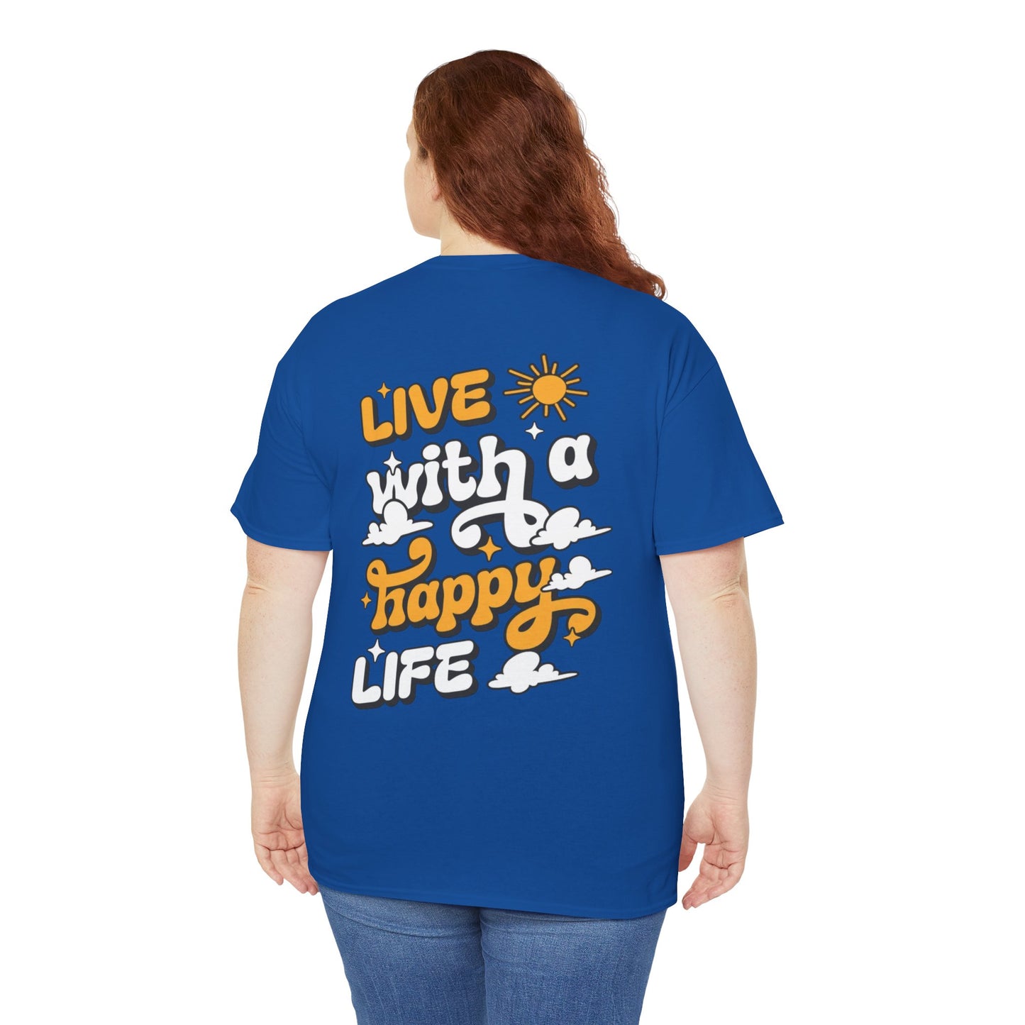 Forge Within - Live With a Happy Life T-Shirt — Positive Retro Graphic Tee