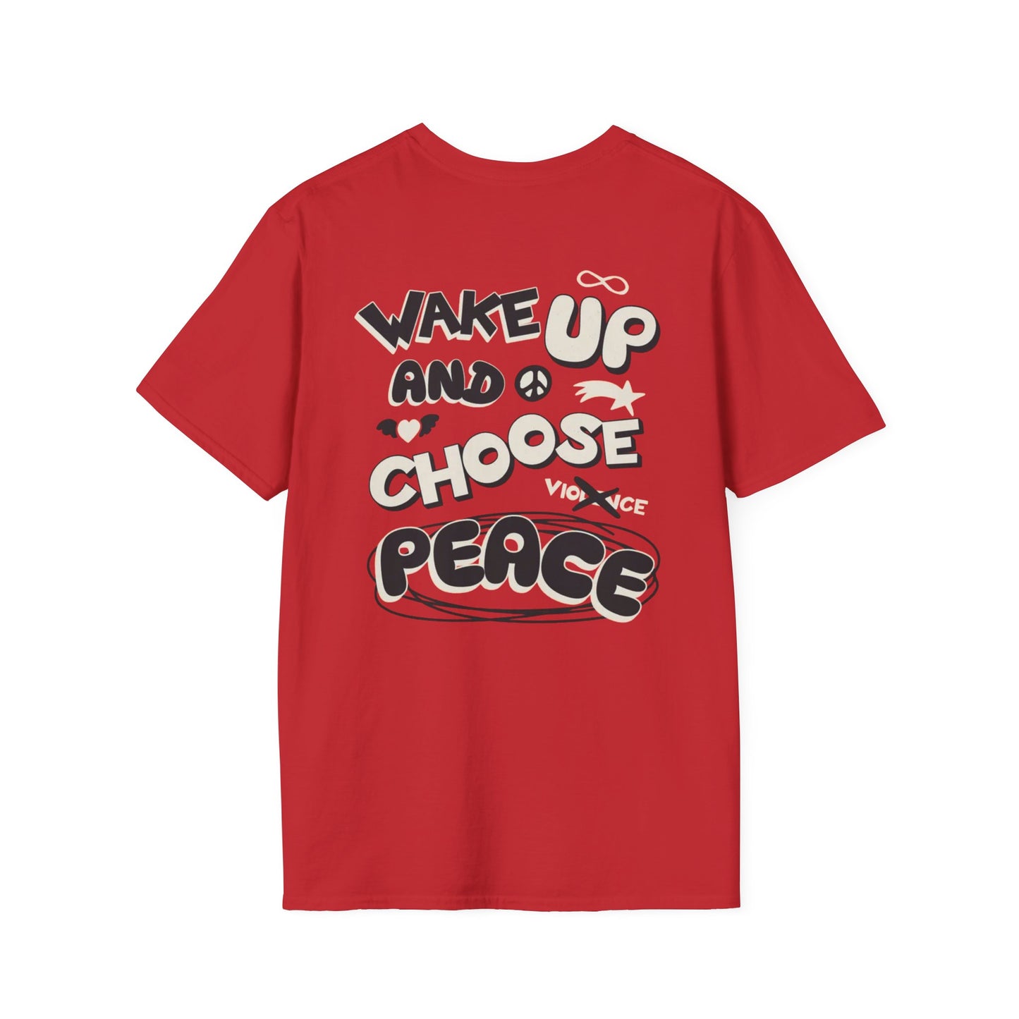 Forge Within T-Shirt — "Wake Up and Choose Peace" Retro Graphic Tee