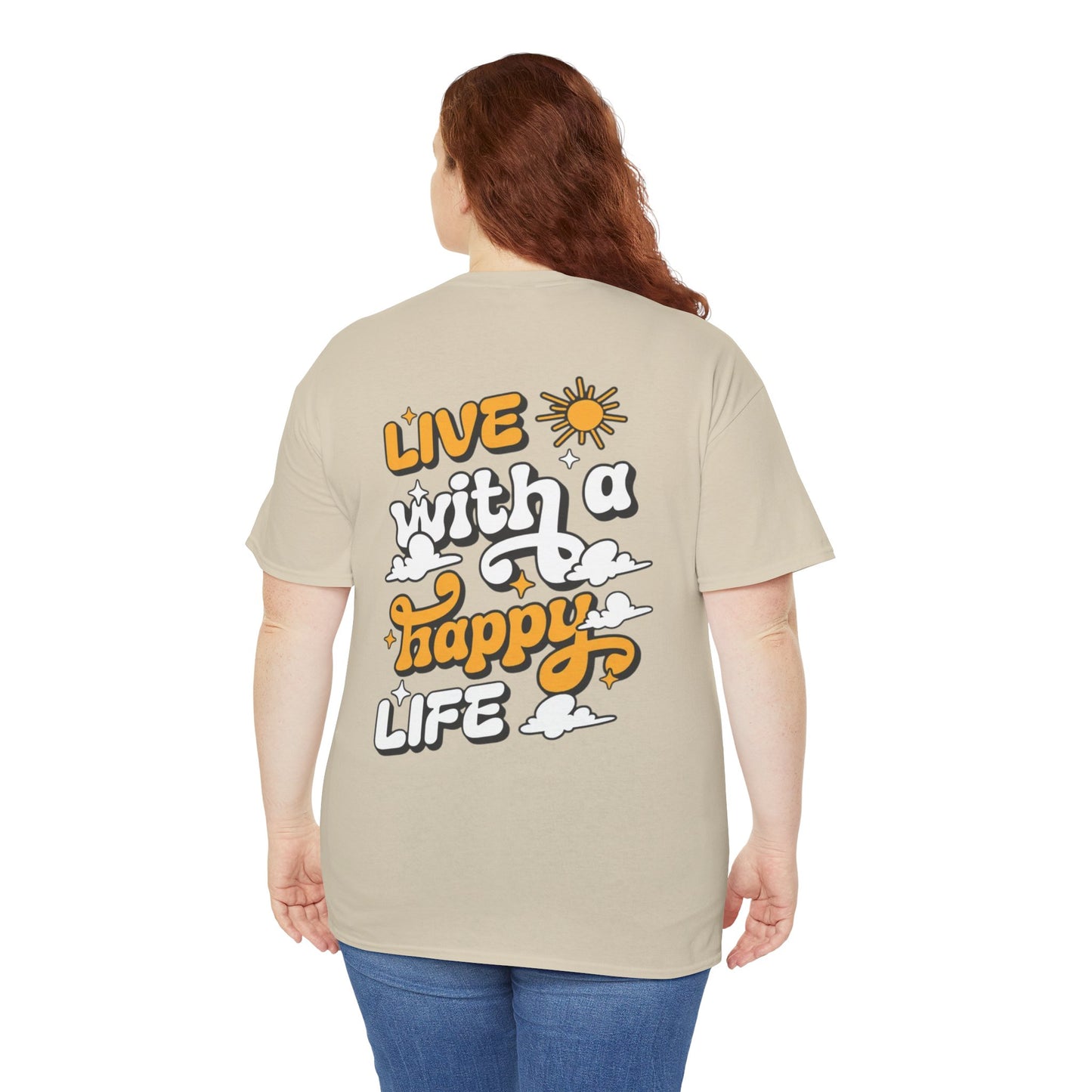 Forge Within - Live With a Happy Life T-Shirt — Positive Retro Graphic Tee