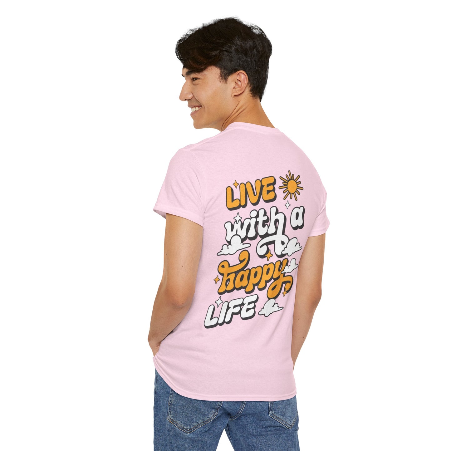 Forge Within - Live With a Happy Life T-Shirt — Positive Retro Graphic Tee