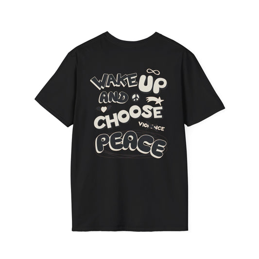 Forge Within T-Shirt — "Wake Up and Choose Peace" Retro Graphic Tee