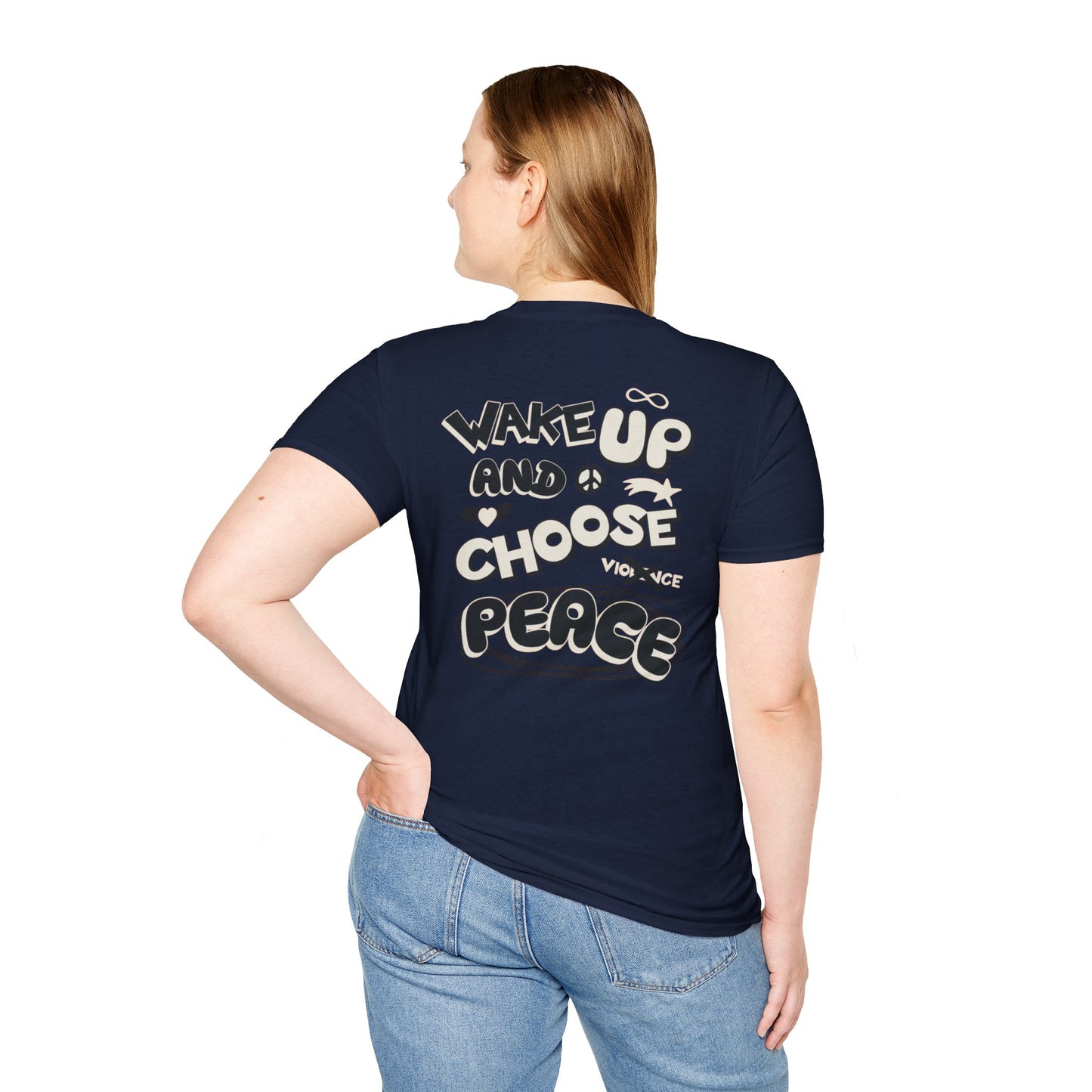 Forge Within T-Shirt — "Wake Up and Choose Peace" Retro Graphic Tee