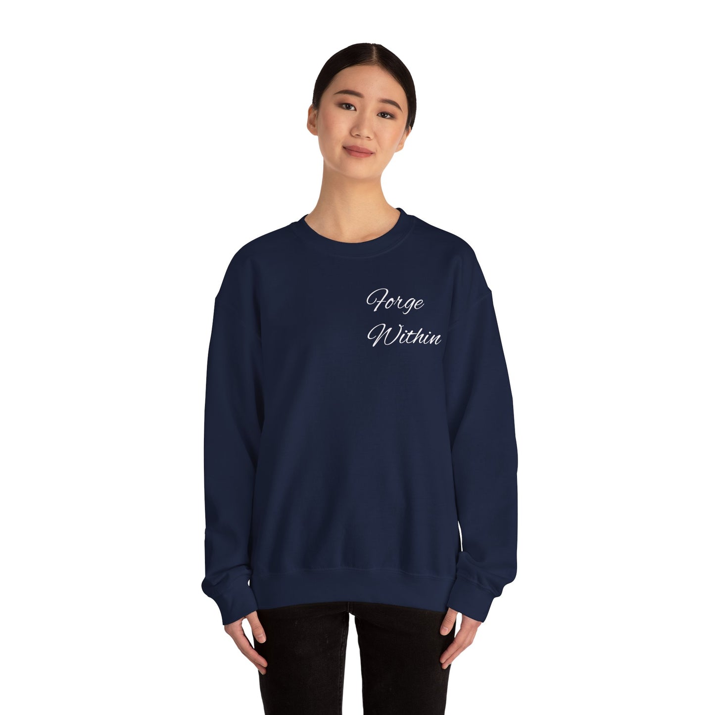 Crewneck Sweatshirt — "All These Scars Have Stories" Vintage Knight Graphic