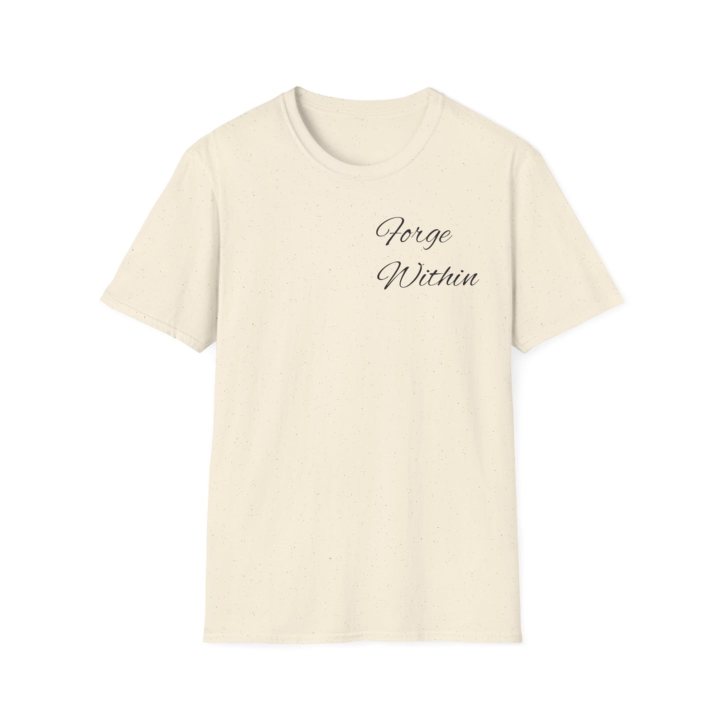 T-Shirt — "Never Alone" Graphic Tee with Forgive Within Script