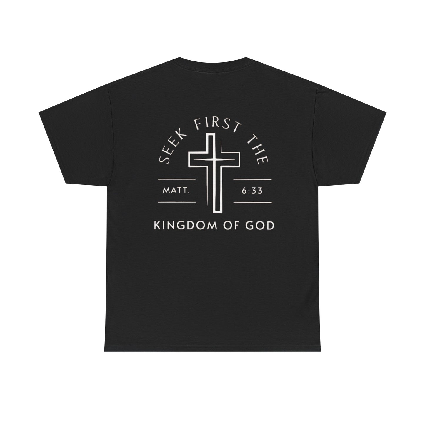 Christian Cross T‑Shirt — "God First" Faith Tee (Kingdom of God)