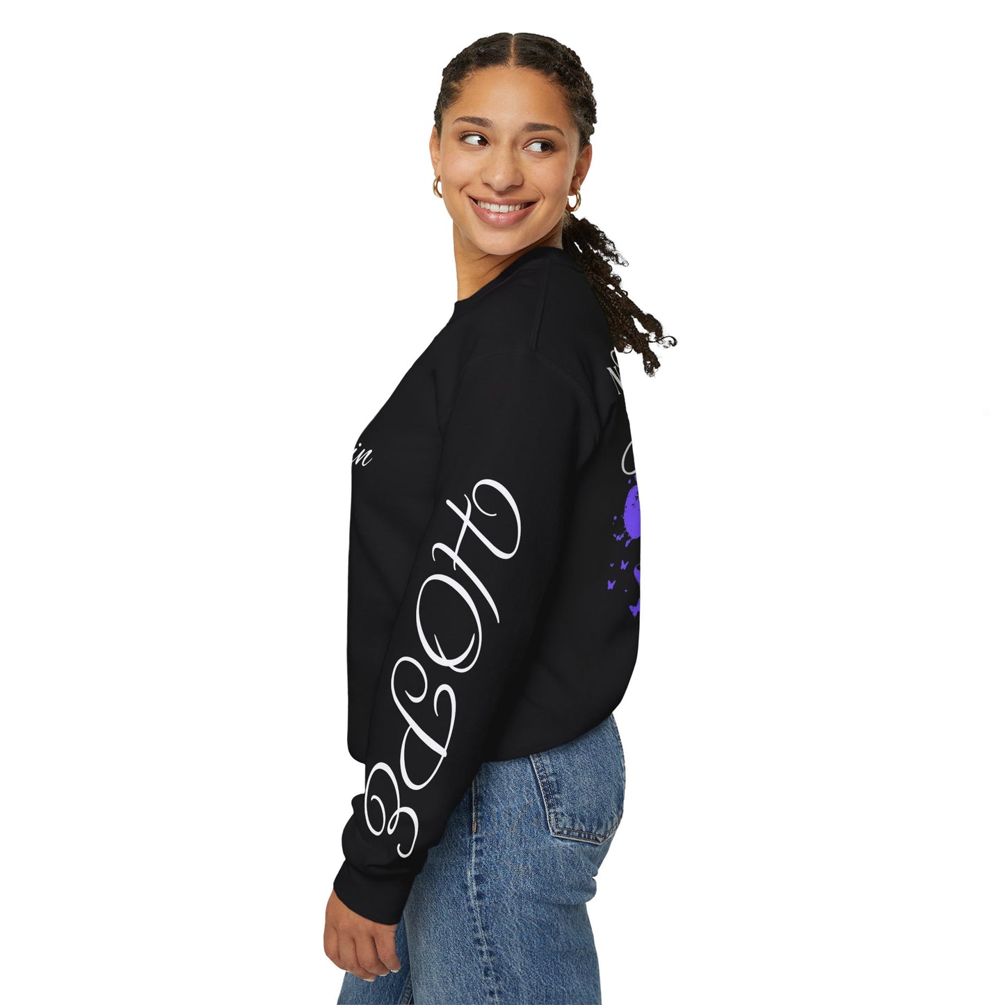 Crewneck Sweatshirt — "Never Lose Hope" Inspirational Graphic