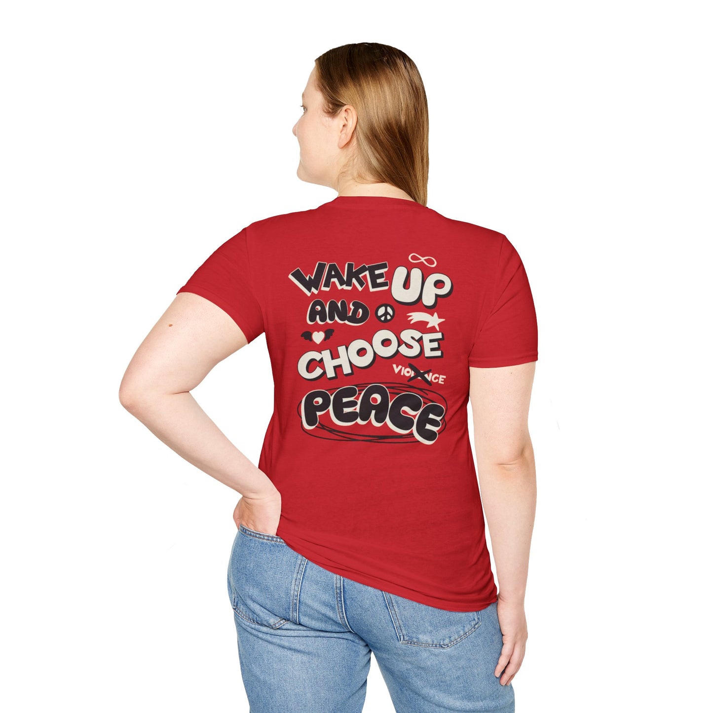 Forge Within T-Shirt — "Wake Up and Choose Peace" Retro Graphic Tee