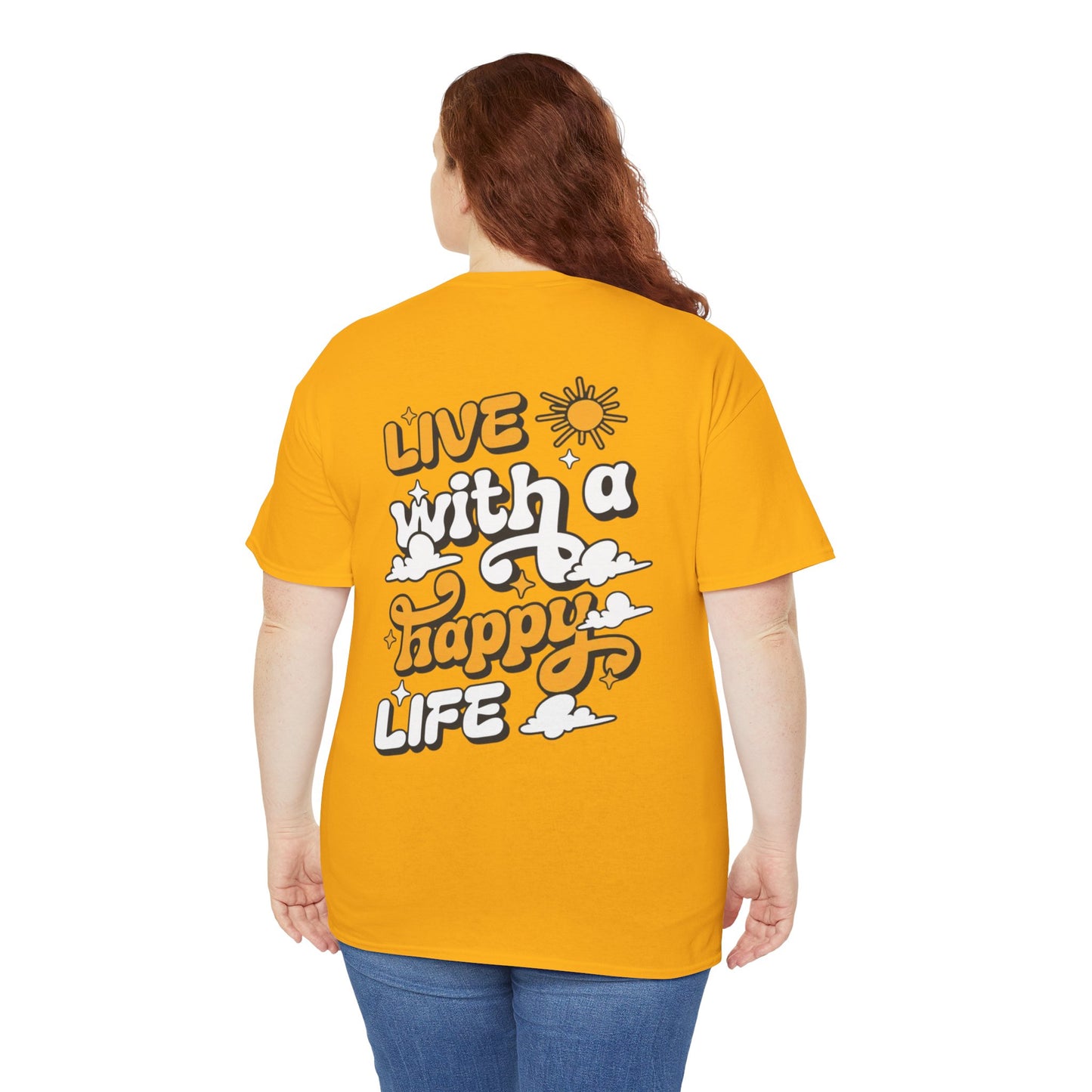 Forge Within - Live With a Happy Life T-Shirt — Positive Retro Graphic Tee