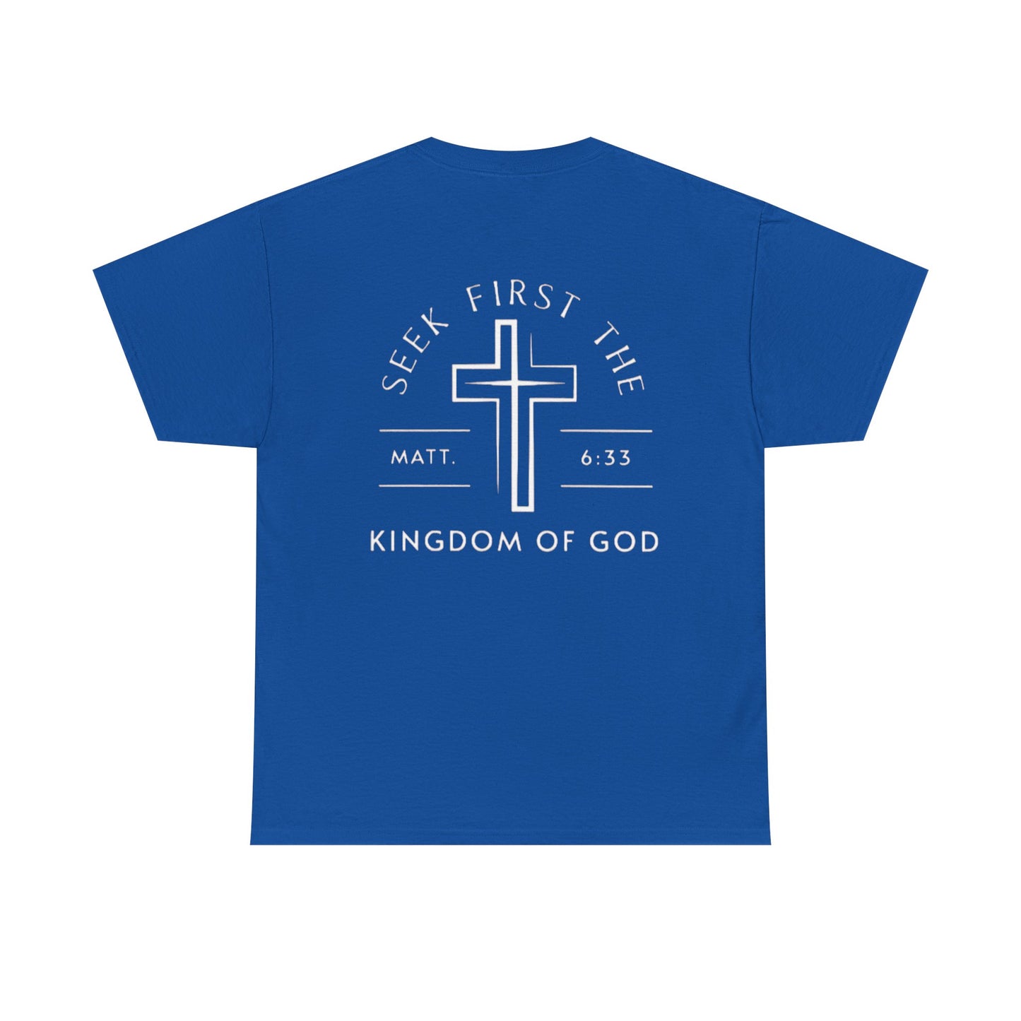 Christian Cross T‑Shirt — "God First" Faith Tee (Kingdom of God)