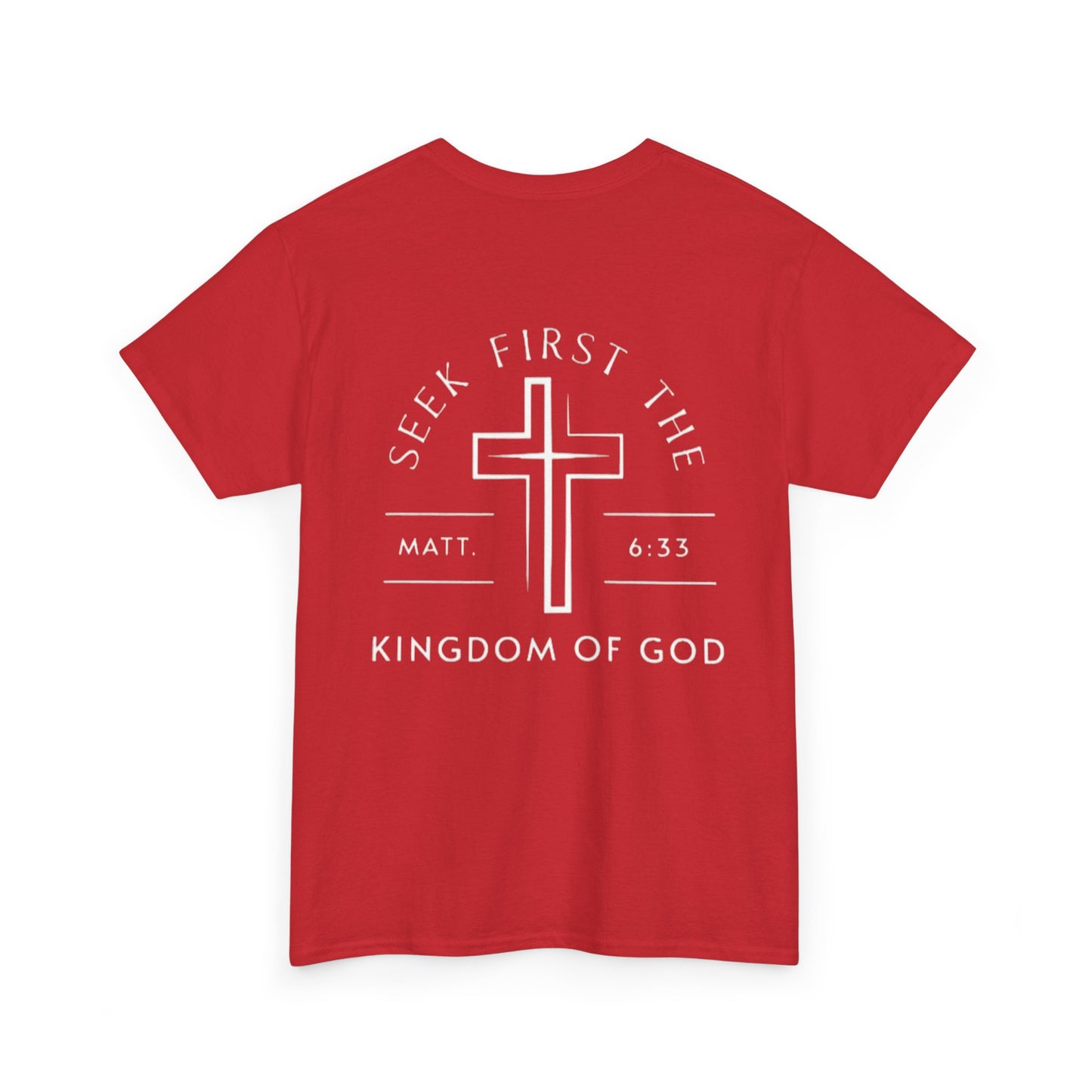 Christian Cross T‑Shirt — "God First" Faith Tee (Kingdom of God)