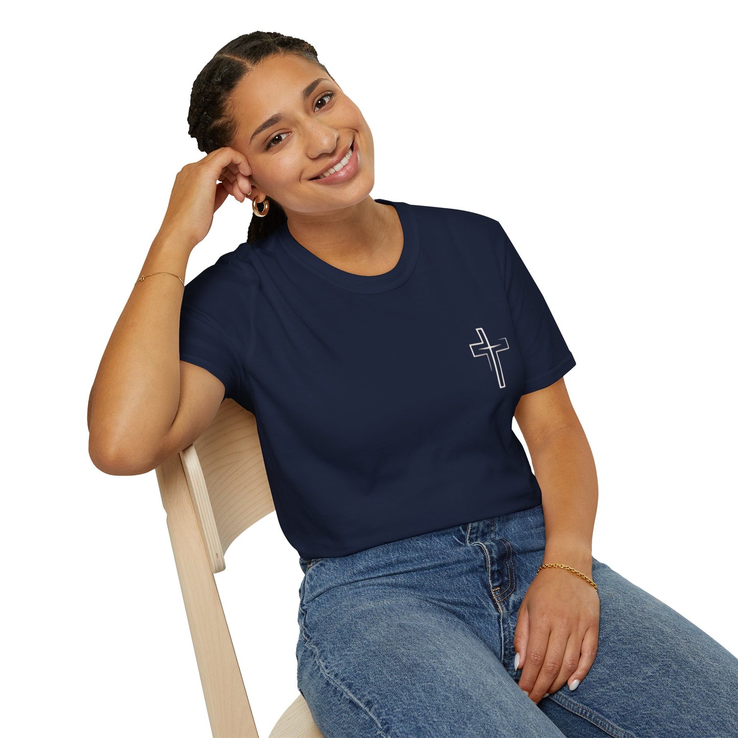 Christian Cross T-Shirt — "Jesus Died For Me Now I Live For Him" Faith Tee