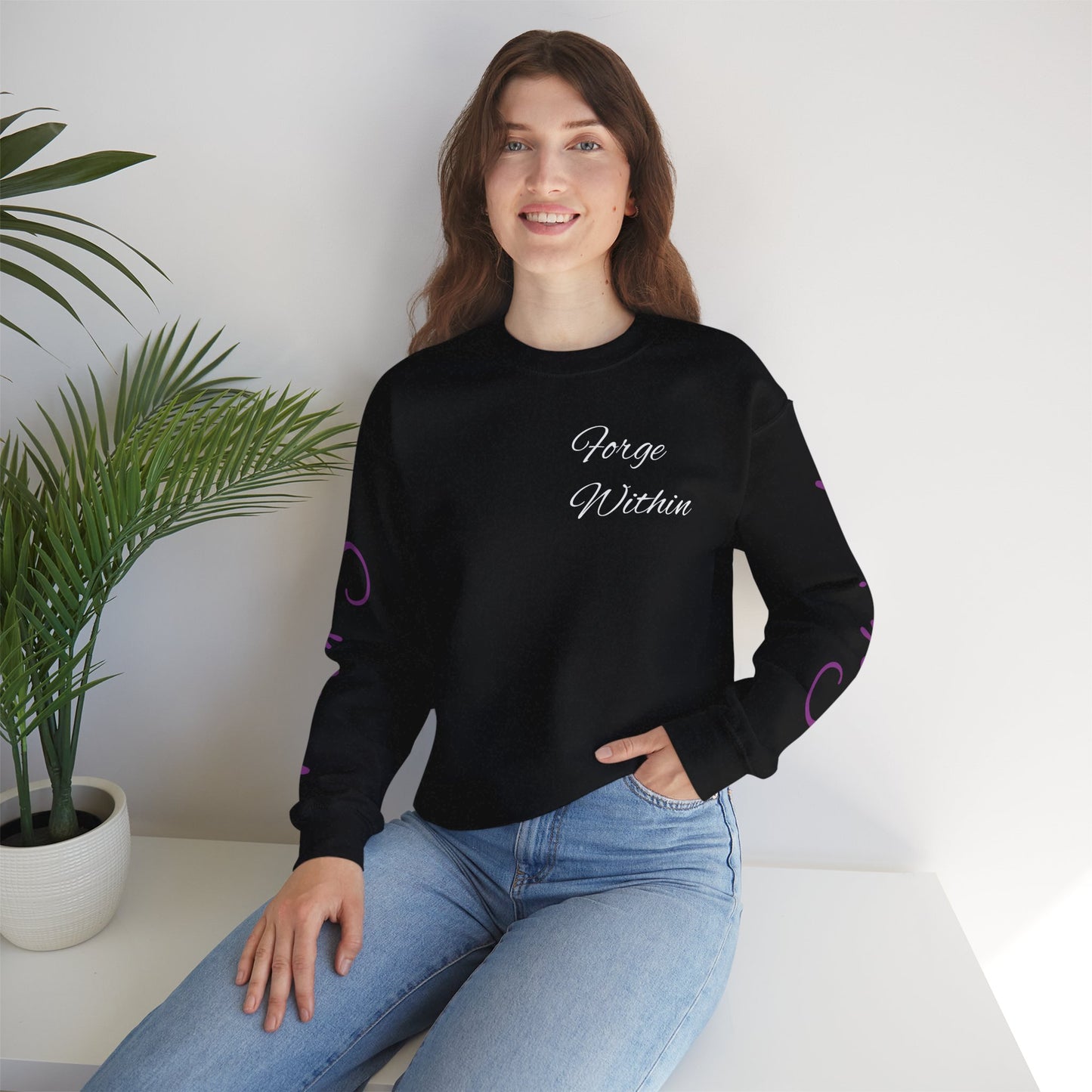 Nothing Serious Crewneck Sweatshirt — 'Forge Within' Gothic Eye Graphic