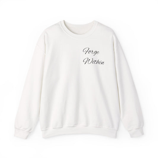 Crewneck Sweatshirt — "All These Scars Have Stories" Vintage Knight Graphic