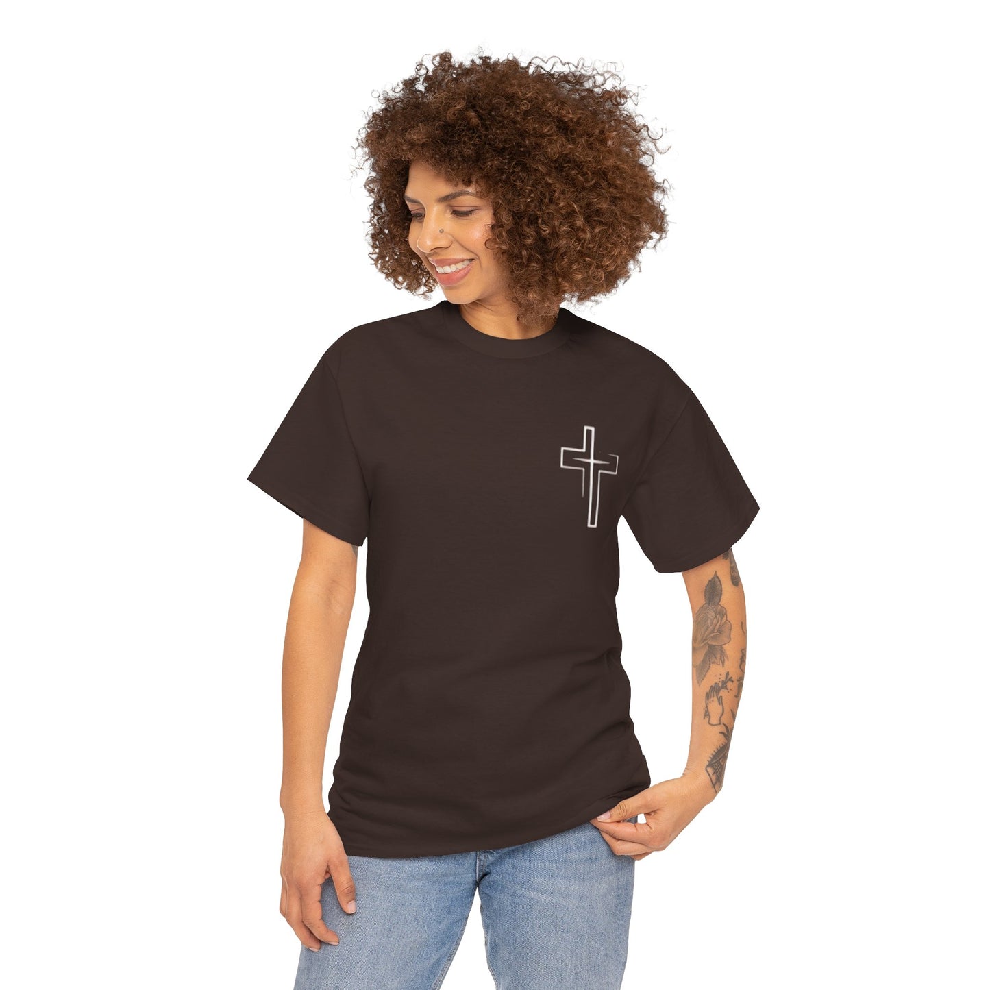 Christian Cross T‑Shirt — "God First" Faith Tee (Kingdom of God)