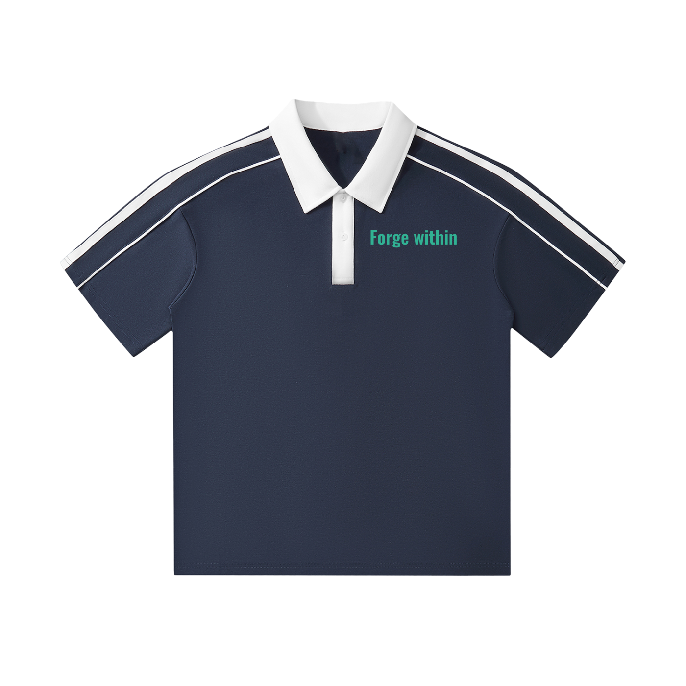 Contrast Collar Short-Sleeve Polo Shirt