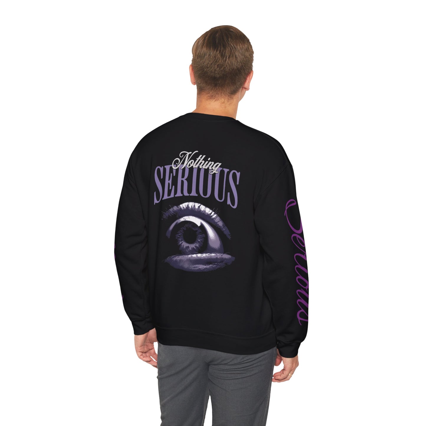 Nothing Serious Crewneck Sweatshirt — 'Forge Within' Gothic Eye Graphic