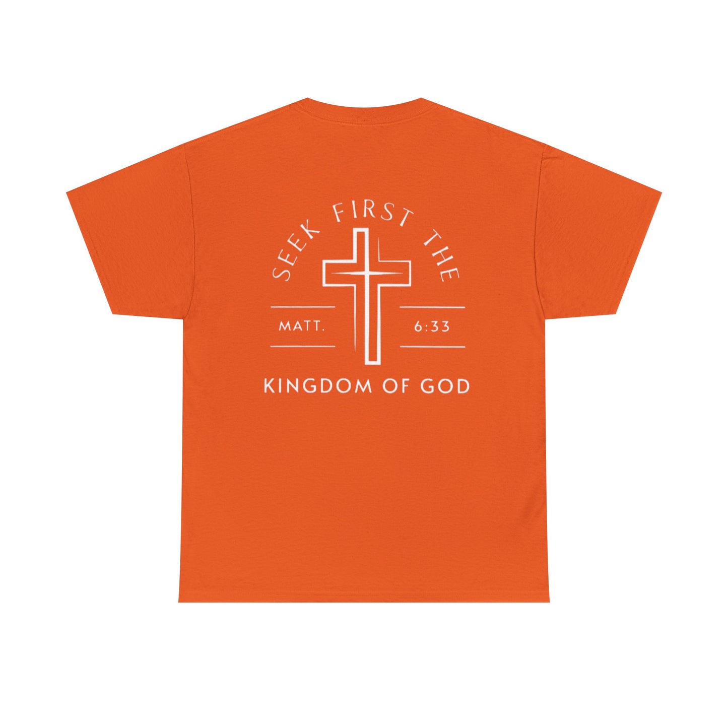 Christian Cross T‑Shirt — "God First" Faith Tee (Kingdom of God)