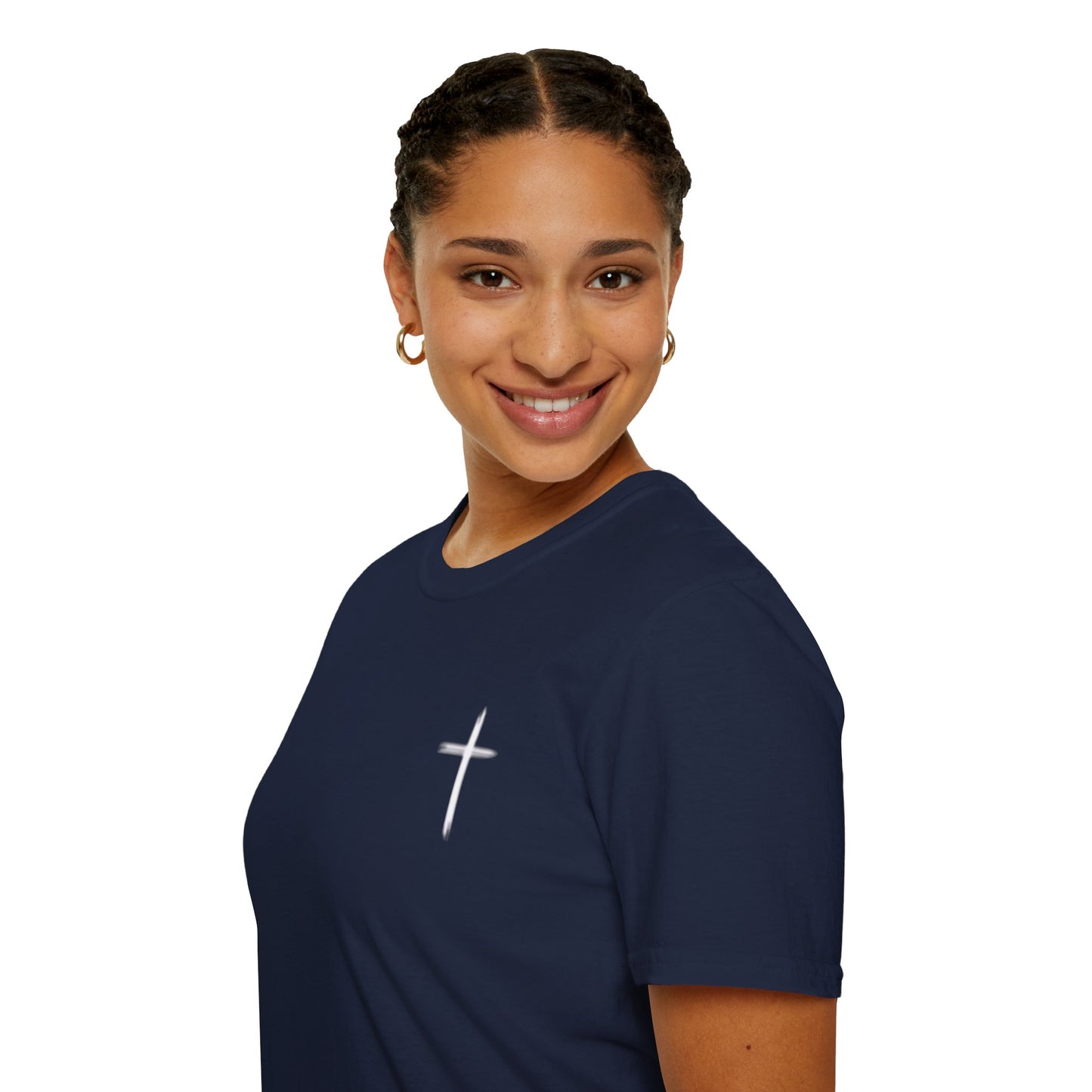 Christian Worship T-Shirt — “My Worship Is Loud Because My Wounds Were Deep” Cross Tee