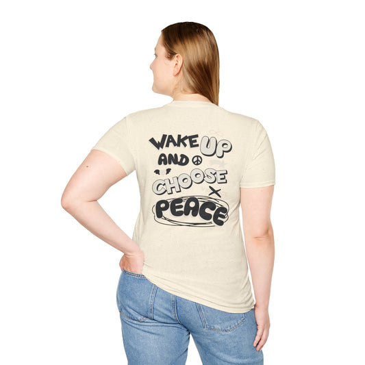 Forge Within T-Shirt — "Wake Up and Choose Peace" Retro Graphic Tee