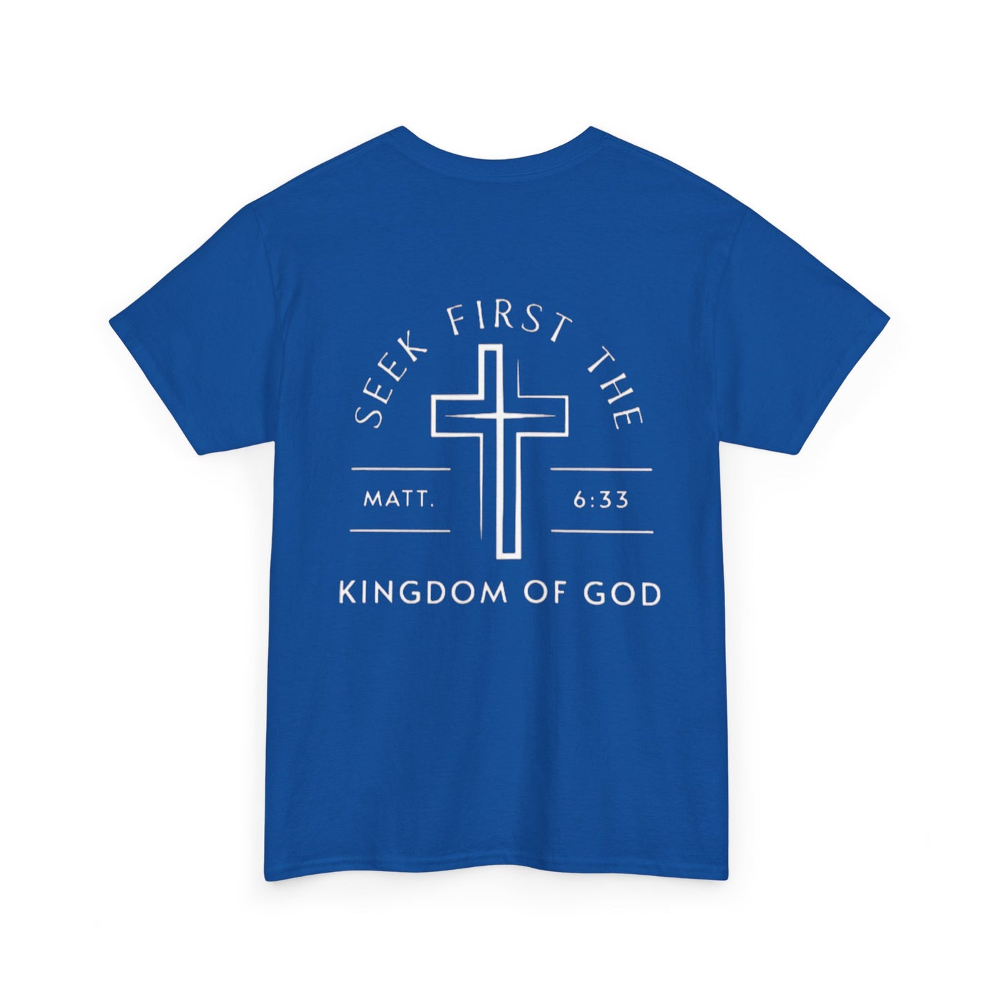 Christian Cross T‑Shirt — "God First" Faith Tee (Kingdom of God)