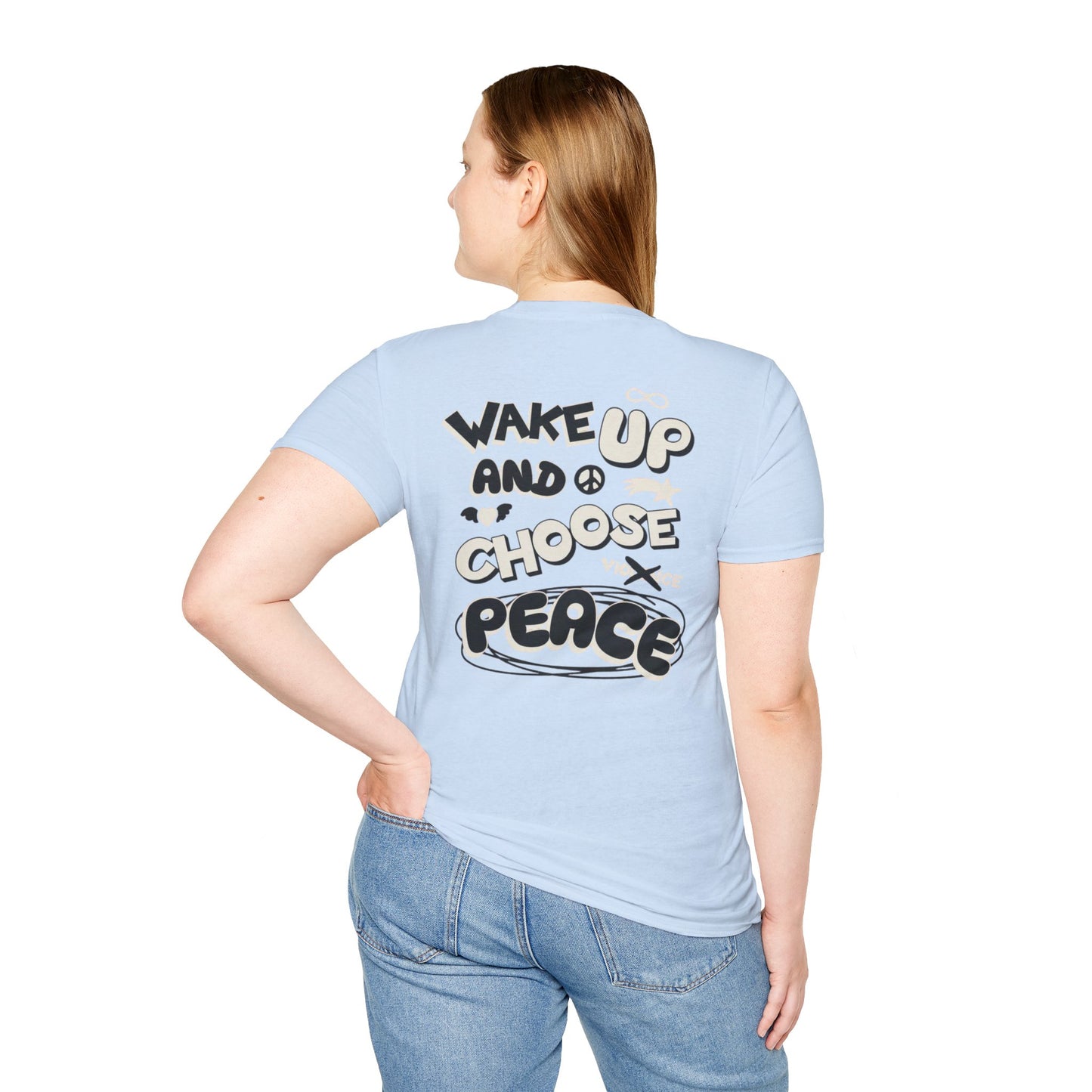 Forge Within T-Shirt — "Wake Up and Choose Peace" Retro Graphic Tee