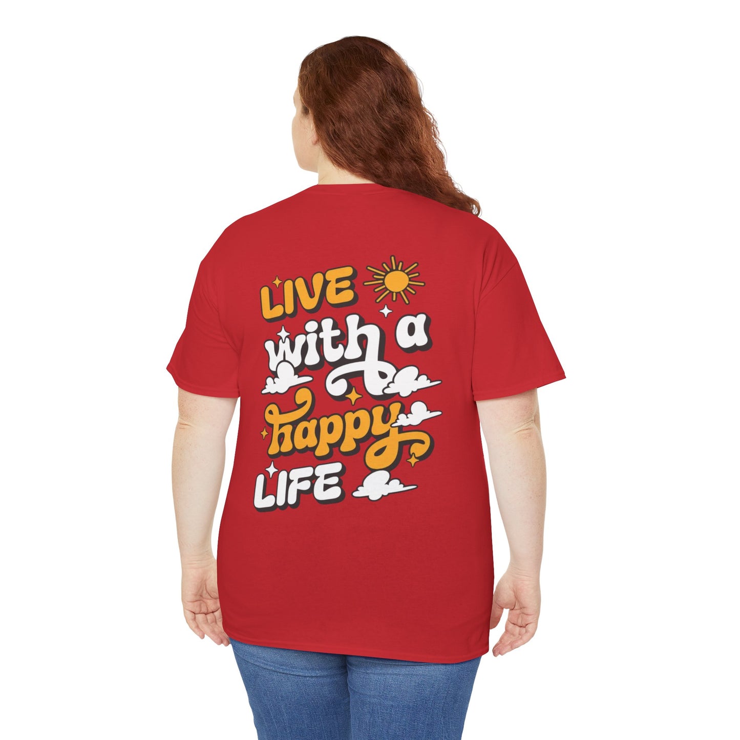 Forge Within - Live With a Happy Life T-Shirt — Positive Retro Graphic Tee