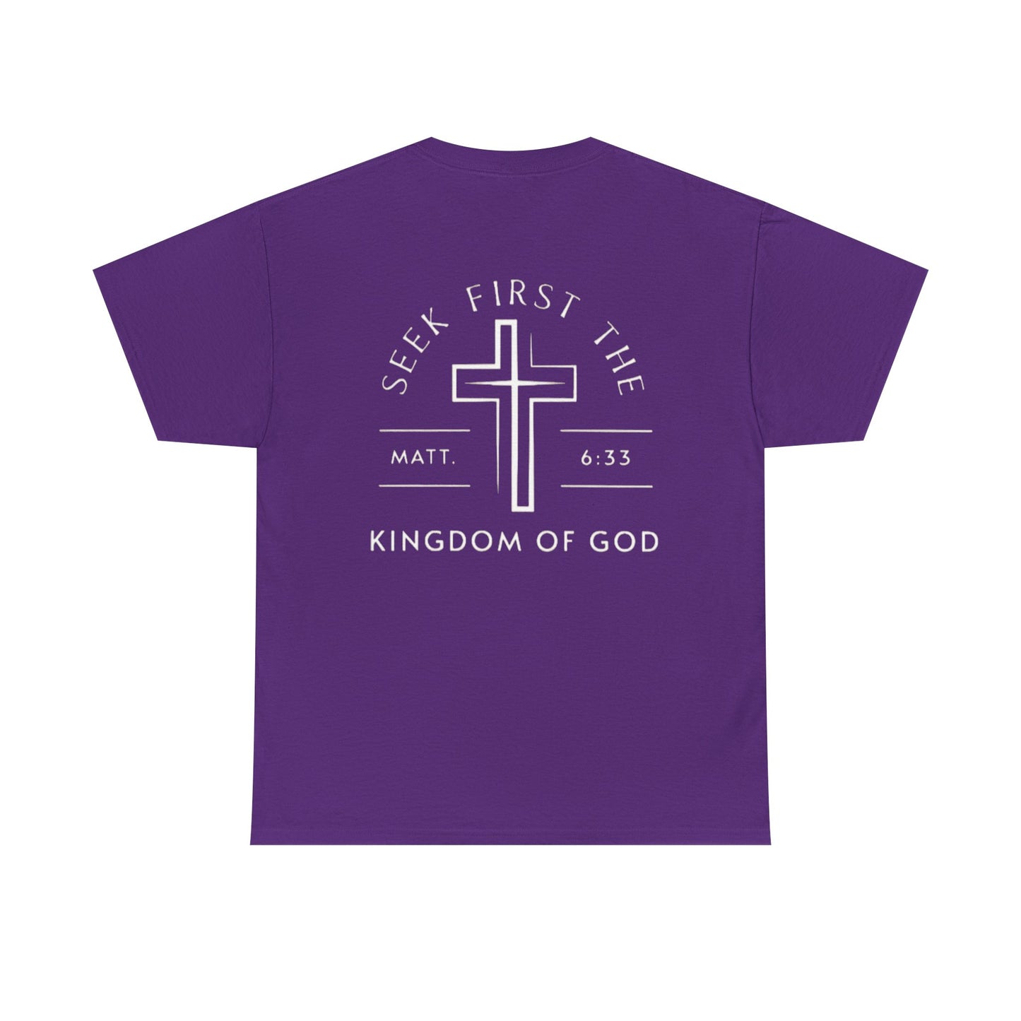Christian Cross T‑Shirt — "God First" Faith Tee (Kingdom of God)