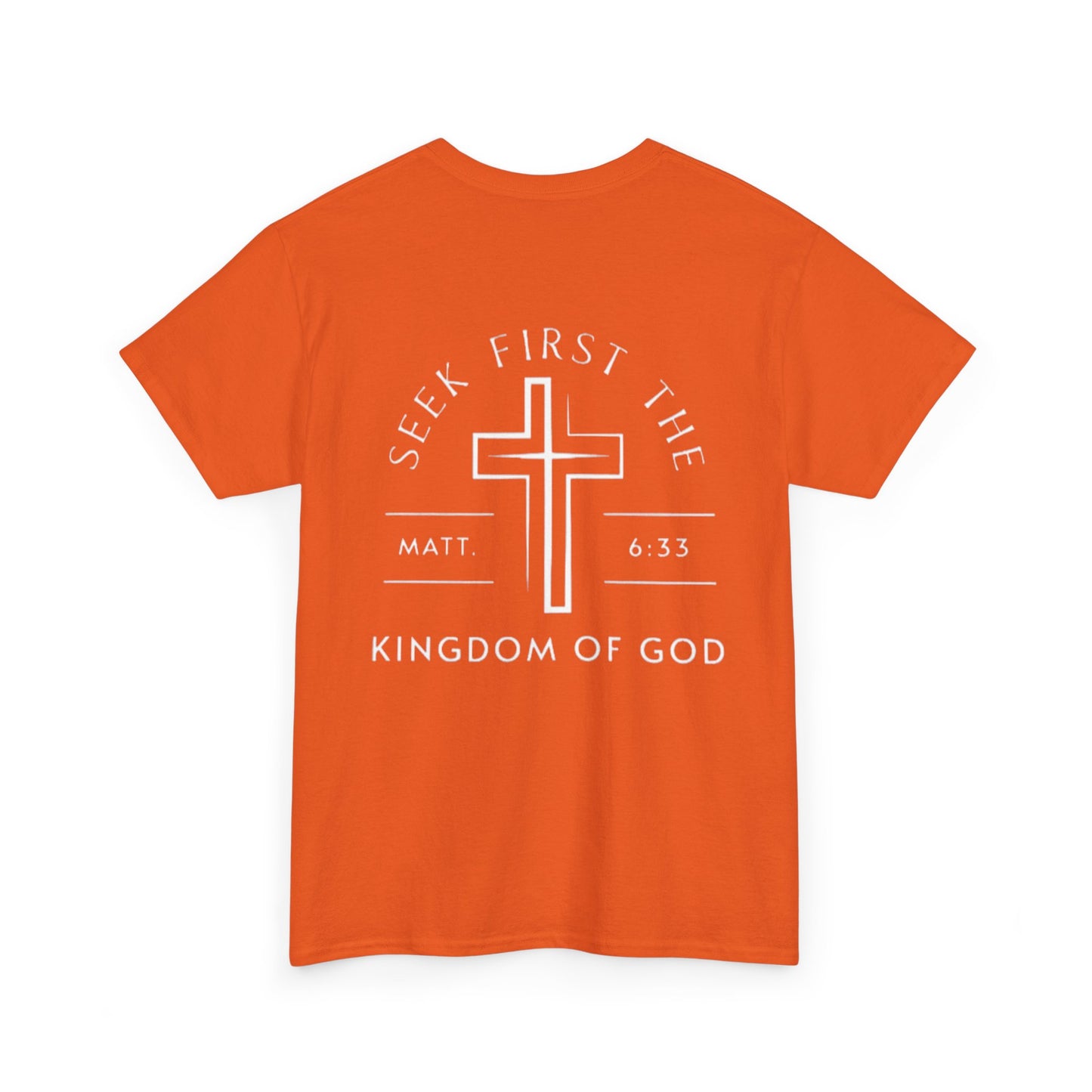Christian Cross T‑Shirt — "God First" Faith Tee (Kingdom of God)