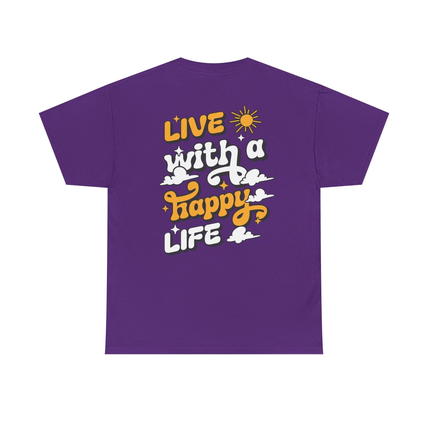 Forge Within - Live With a Happy Life T-Shirt — Positive Retro Graphic Tee
