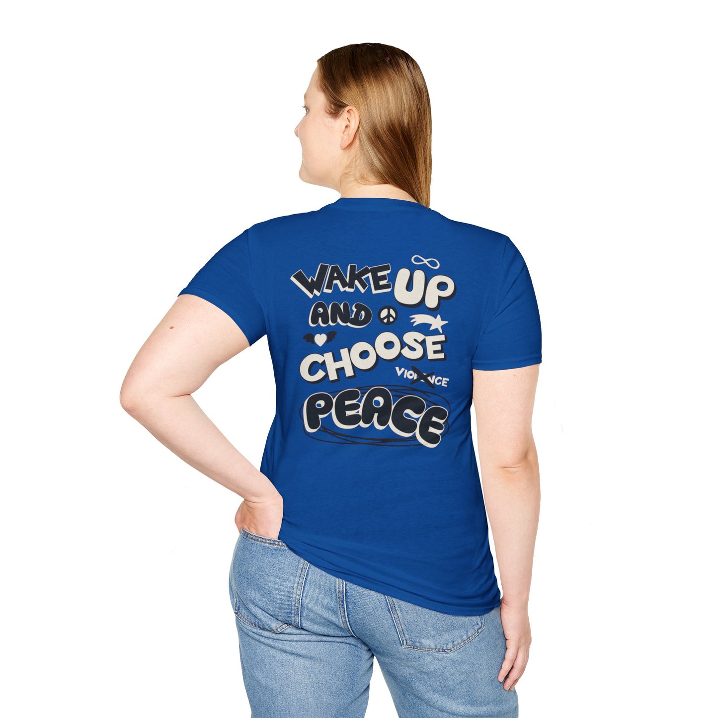 Forge Within T-Shirt — "Wake Up and Choose Peace" Retro Graphic Tee