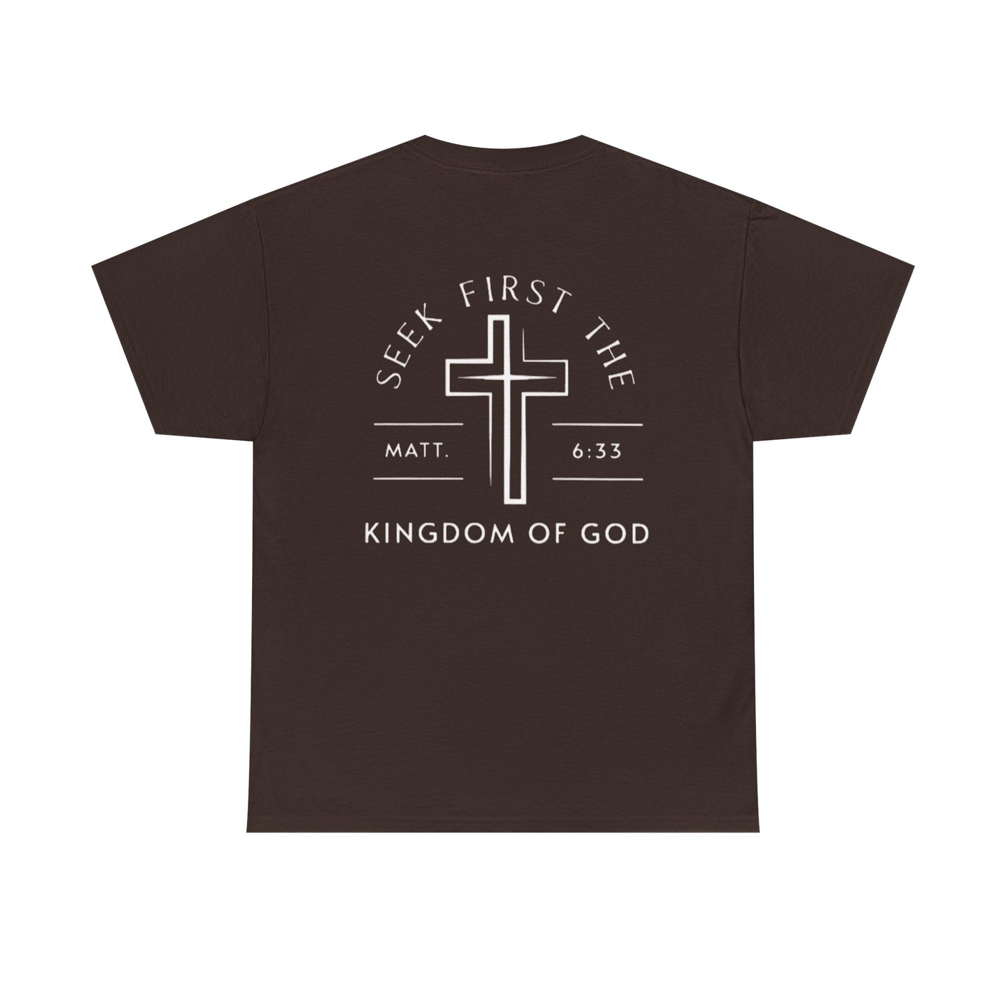 Christian Cross T‑Shirt — "God First" Faith Tee (Kingdom of God)