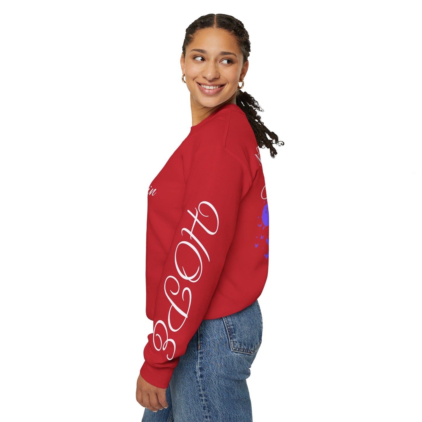 Crewneck Sweatshirt — "Never Lose Hope" Inspirational Graphic