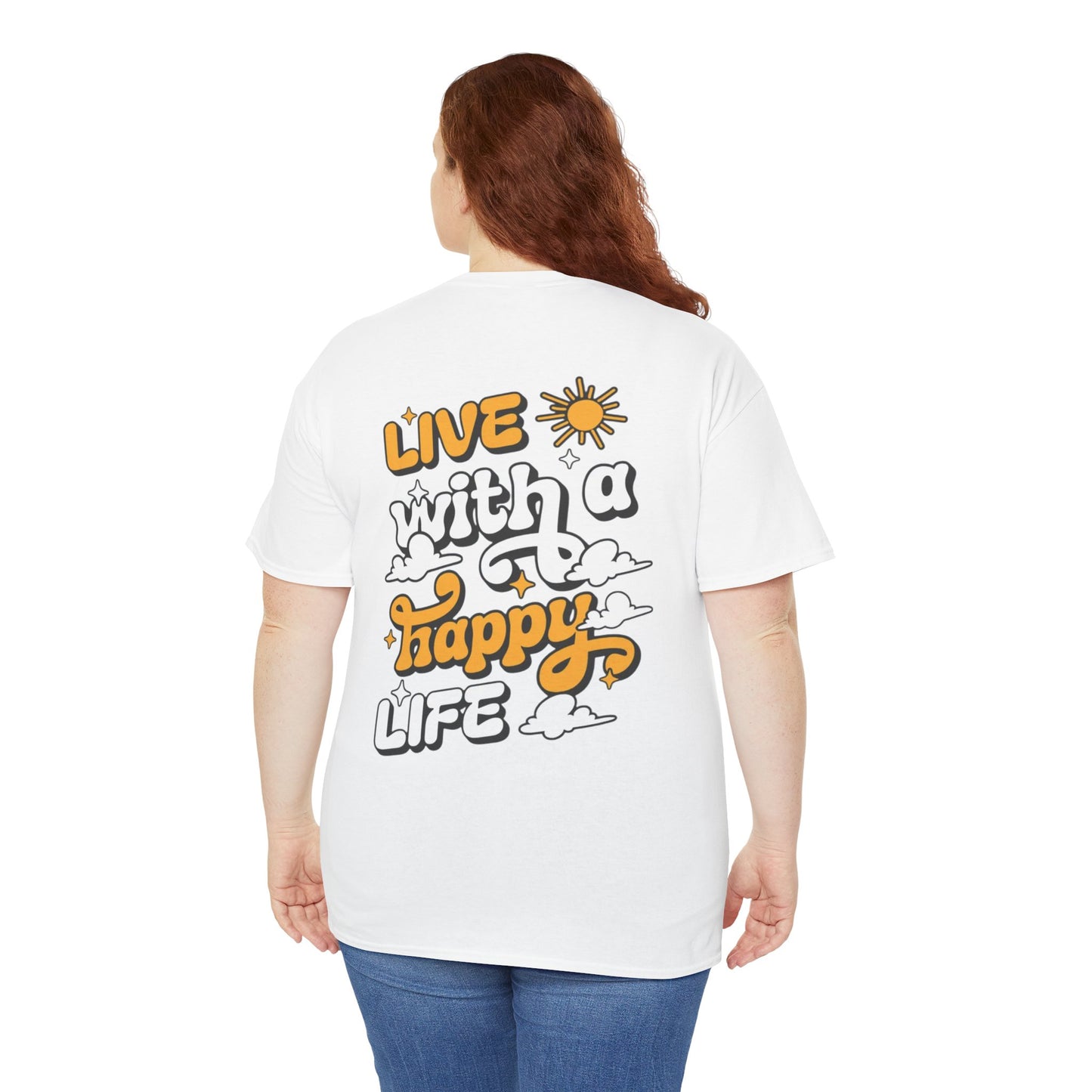Forge Within - Live With a Happy Life T-Shirt — Positive Retro Graphic Tee