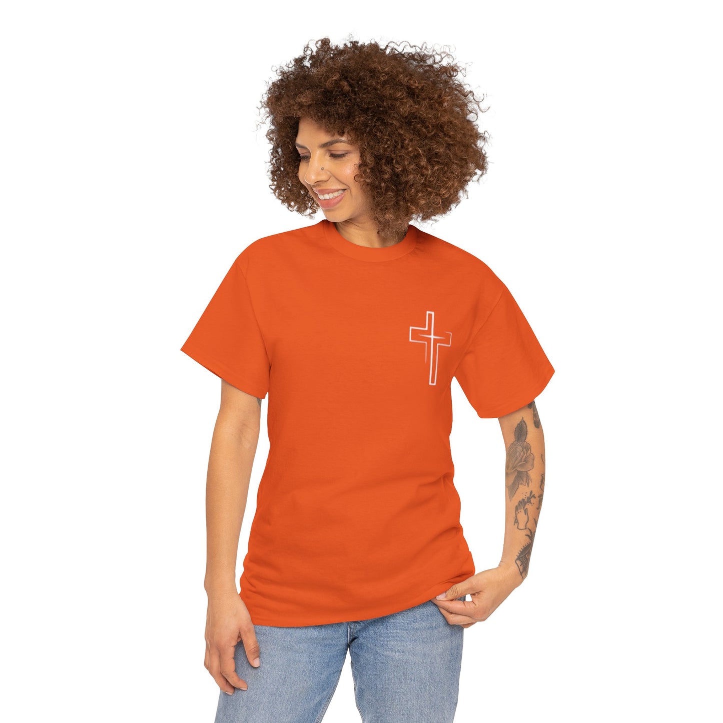 Christian Cross T‑Shirt — "God First" Faith Tee (Kingdom of God)