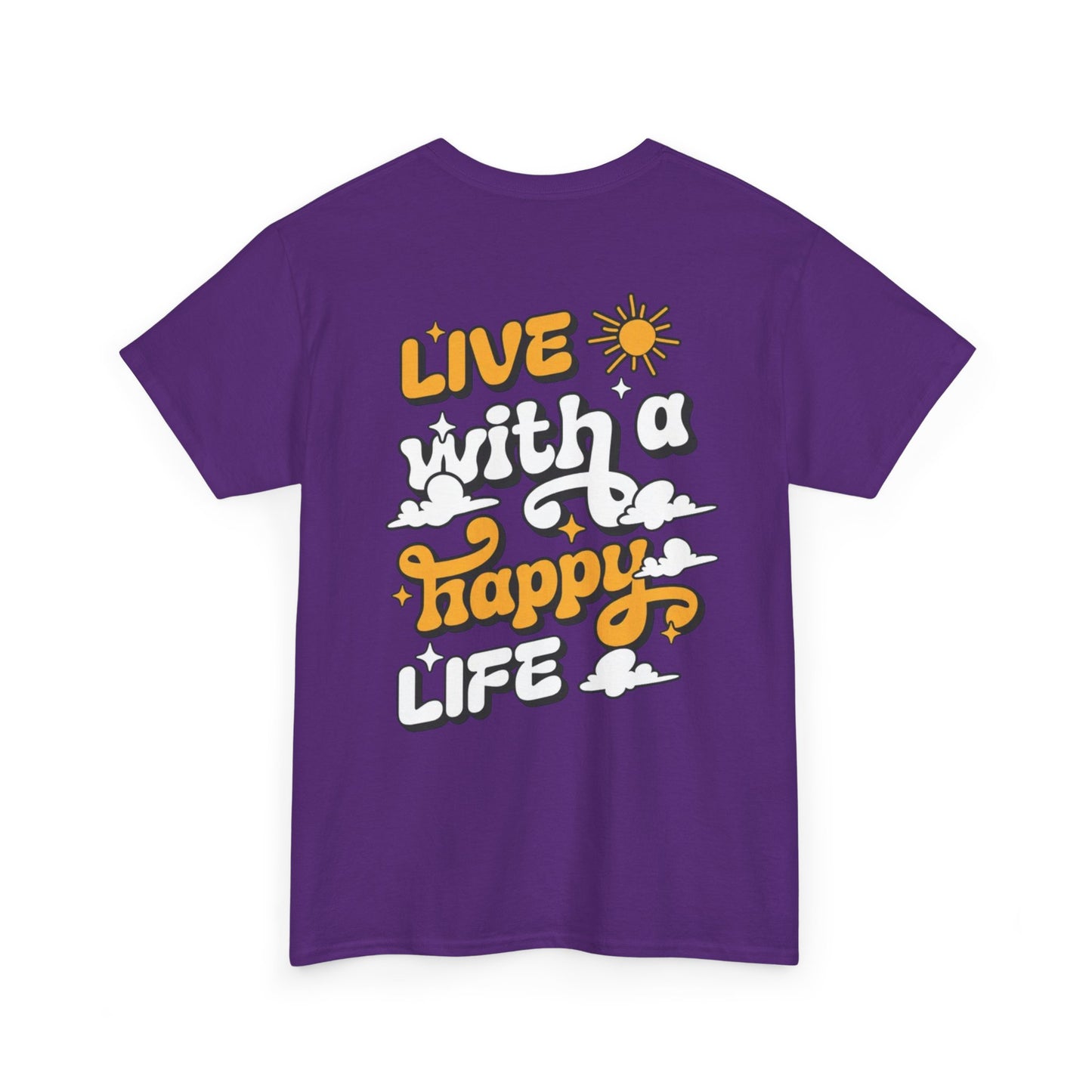 Forge Within - Live With a Happy Life T-Shirt — Positive Retro Graphic Tee