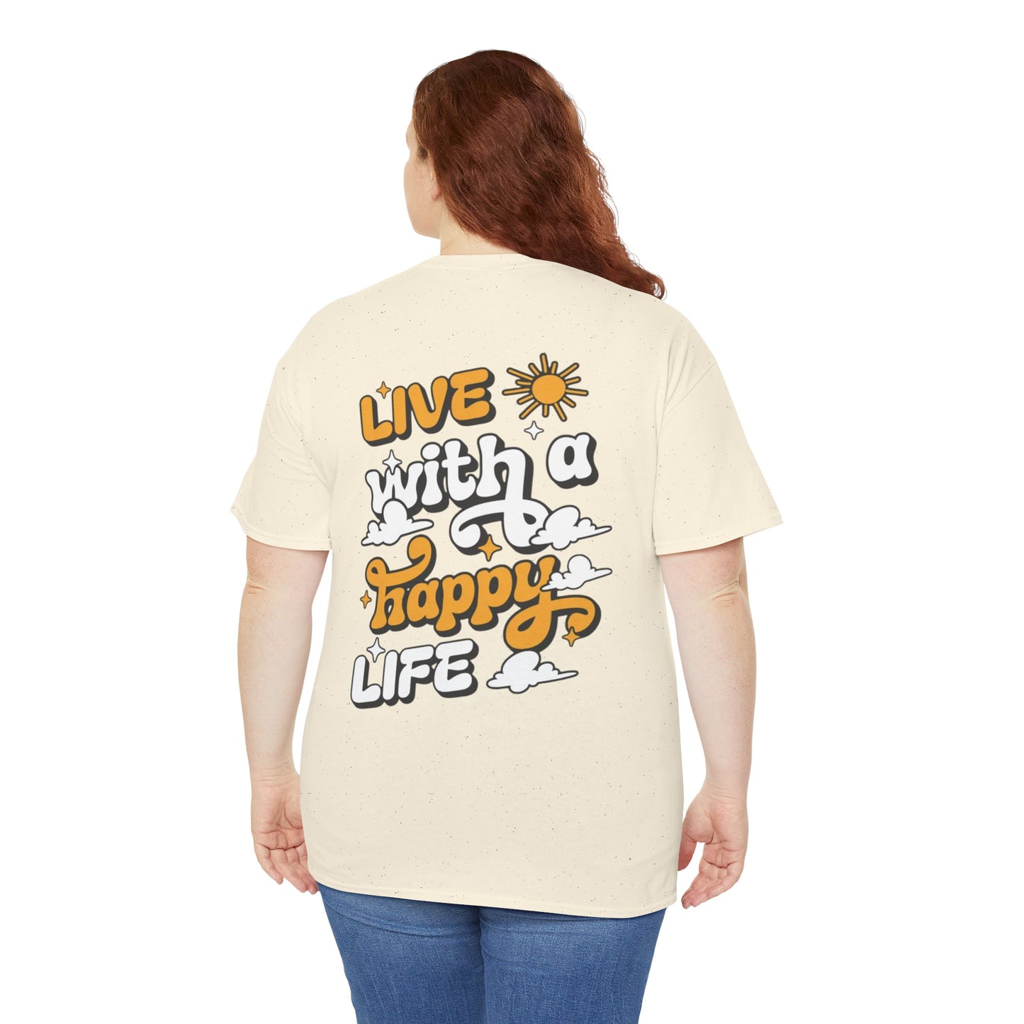 Forge Within - Live With a Happy Life T-Shirt — Positive Retro Graphic Tee