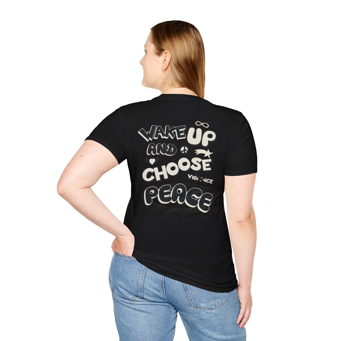 Forge Within T-Shirt — "Wake Up and Choose Peace" Retro Graphic Tee