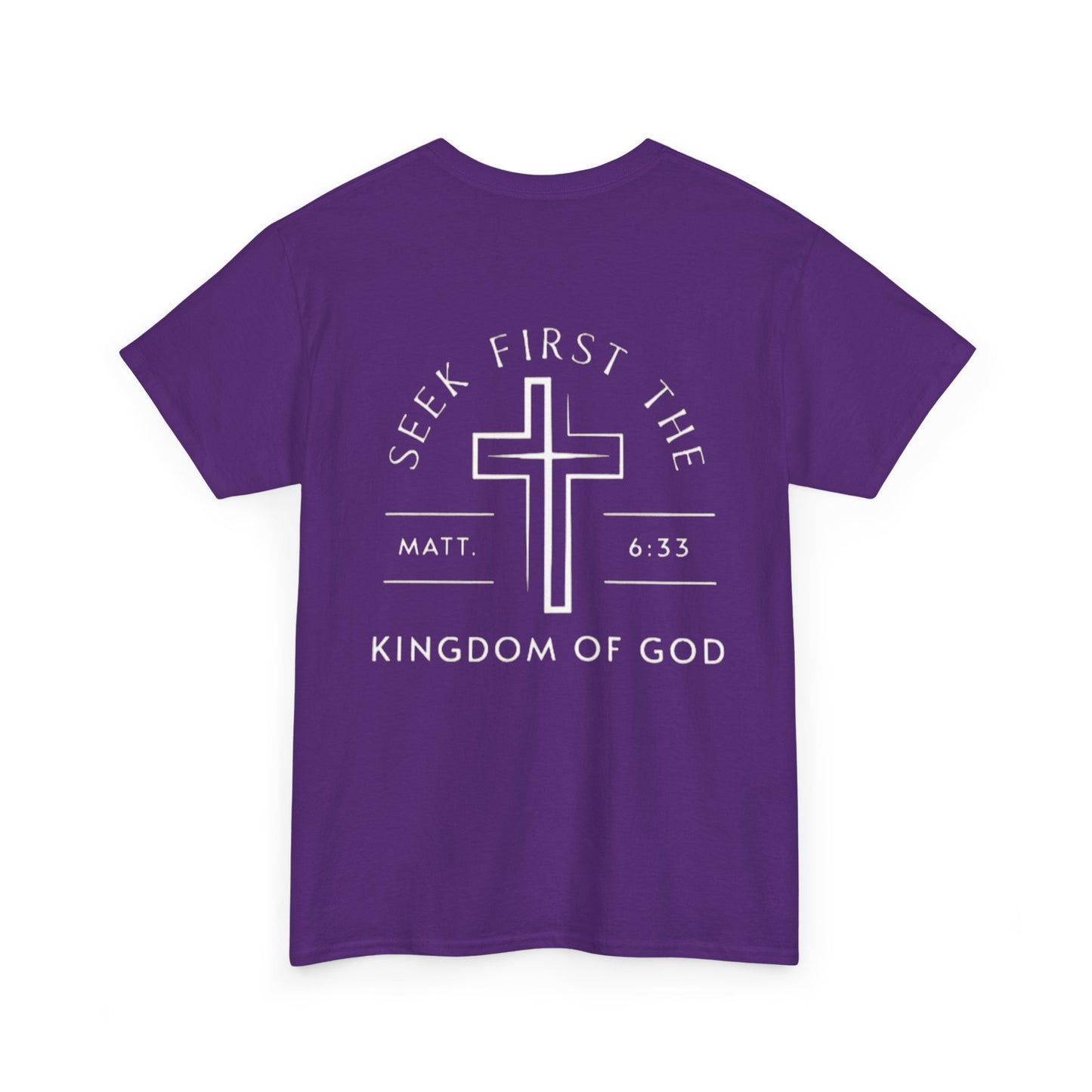 Christian Cross T‑Shirt — "God First" Faith Tee (Kingdom of God)