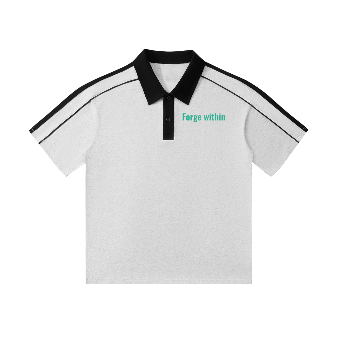 Contrast Collar Short-Sleeve Polo Shirt