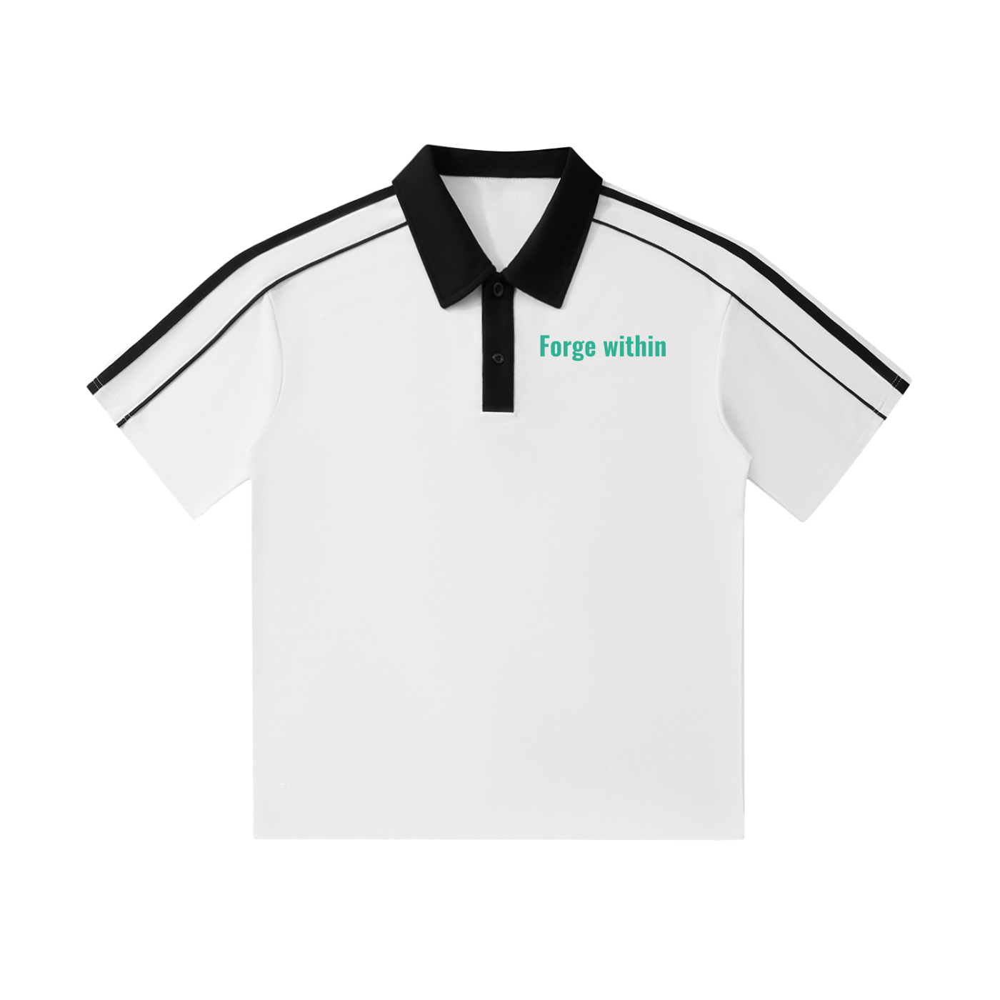 Contrast Collar Short-Sleeve Polo Shirt